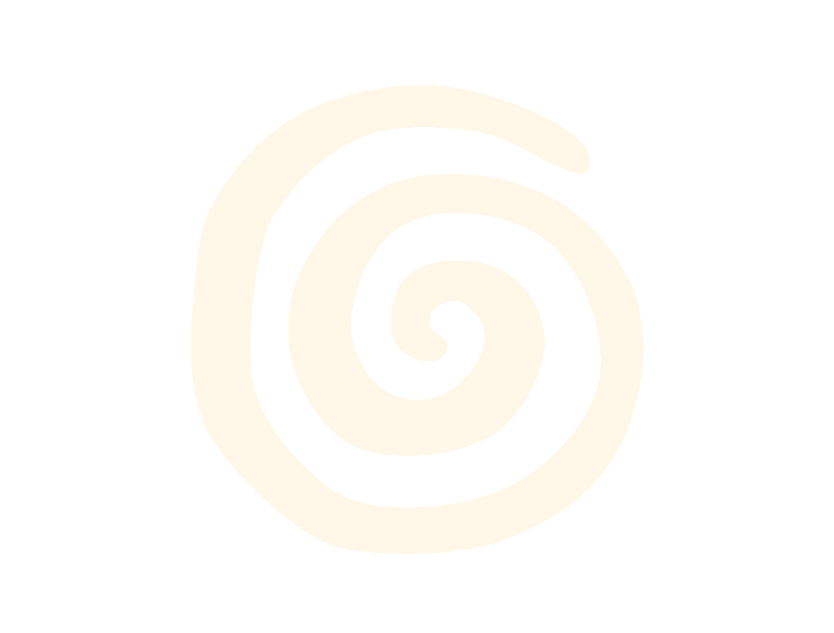 Black background with a white spiral shape in the center.