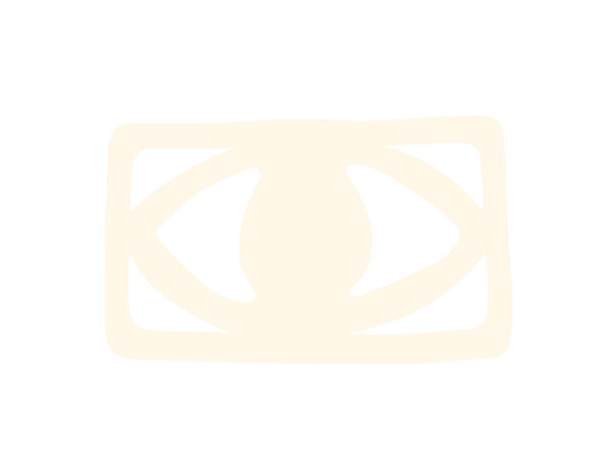 A black and white stencil-style illustration of a spider on a rectangular background.