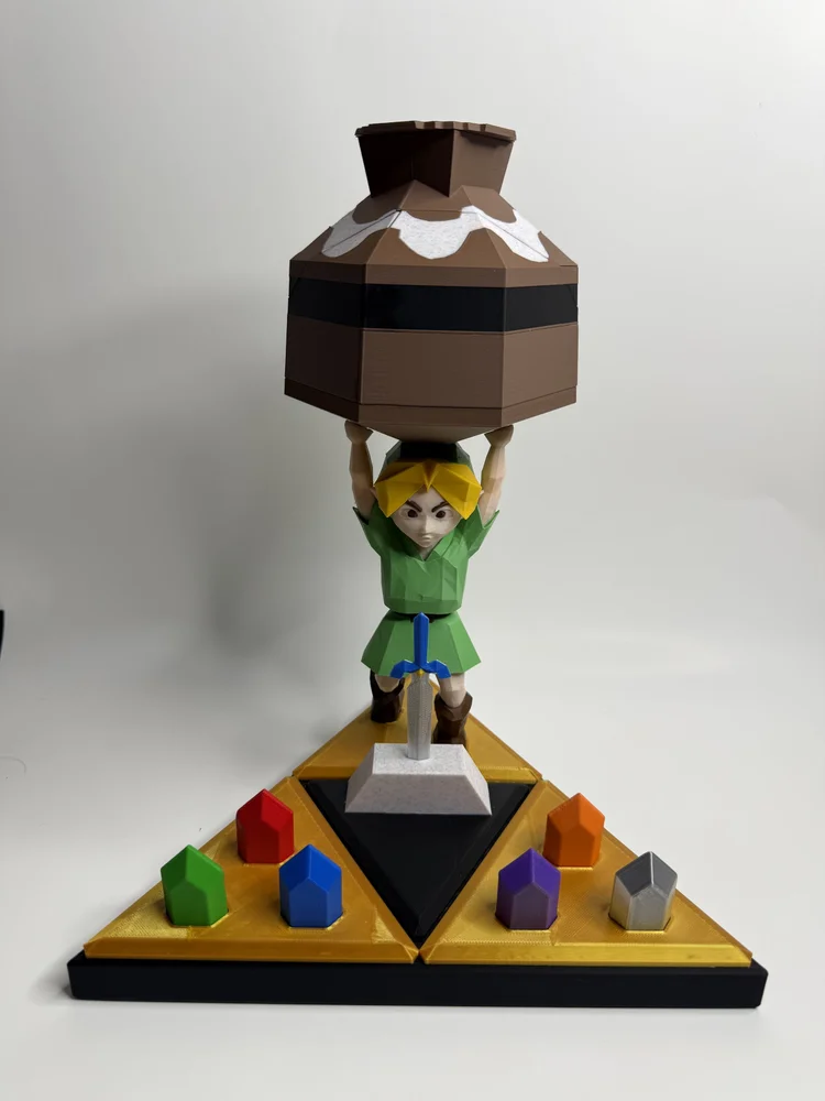 Classic Color Ancient Statue Kit, jar puzzle with display stand