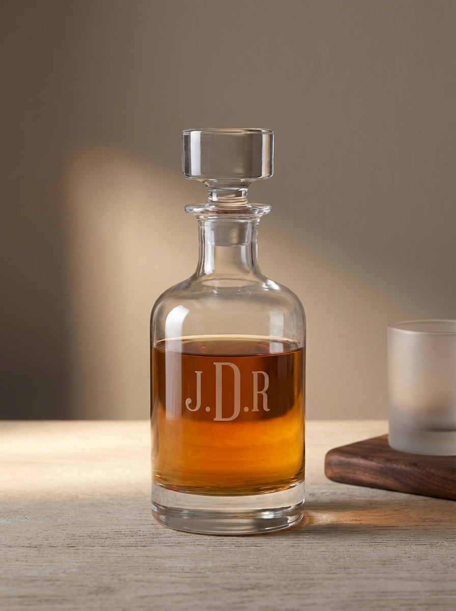 Etched Glass Decanter