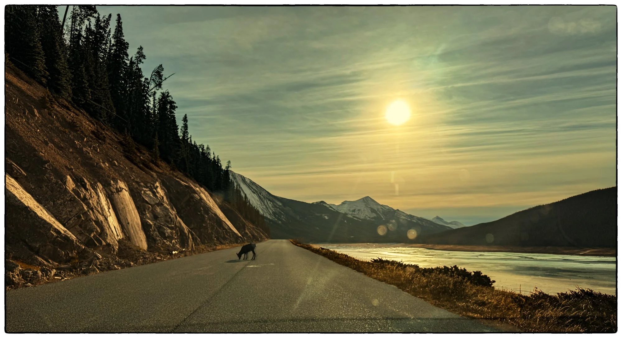 On the Malign road, by the Medicine lake