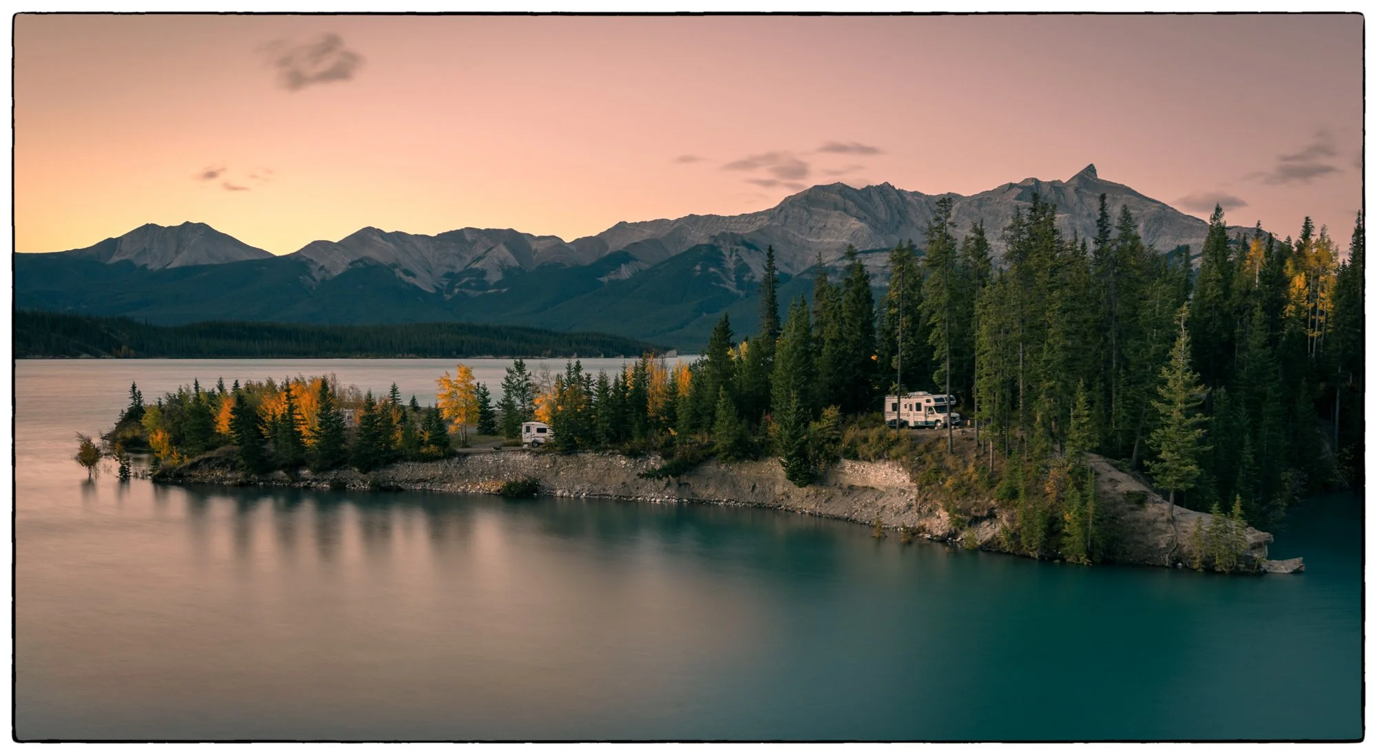 Along the David Thompson highway. Abraham Lake.