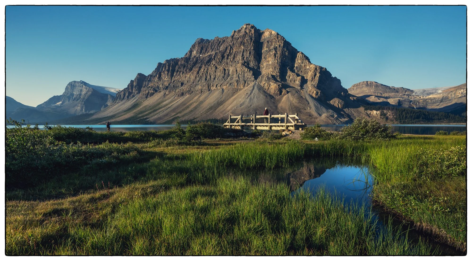 In the morning on the Bow Lake