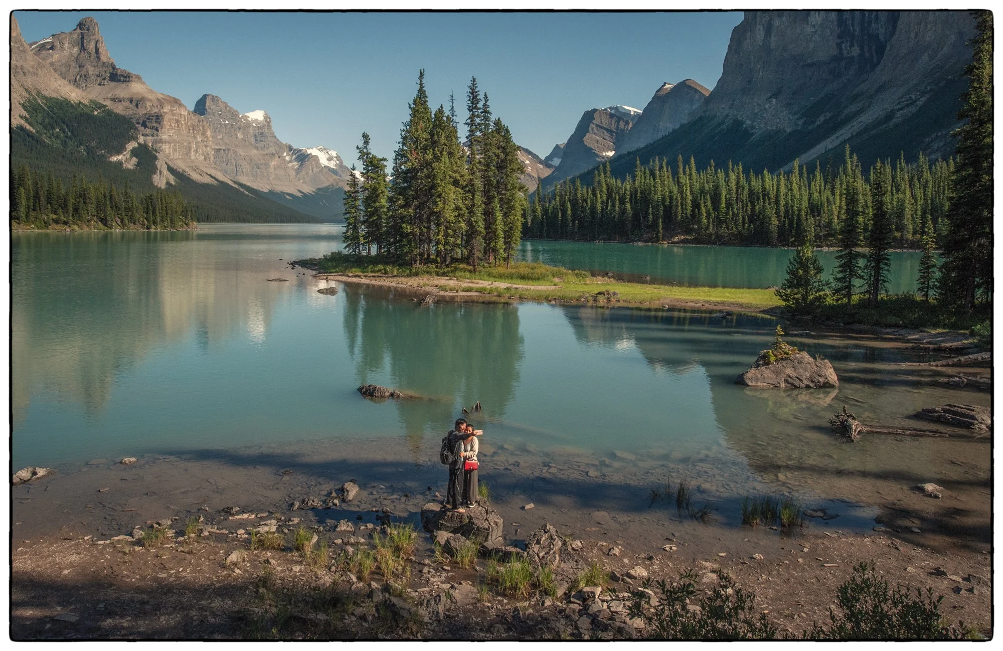 Maligne Lake. The Spirit Island.