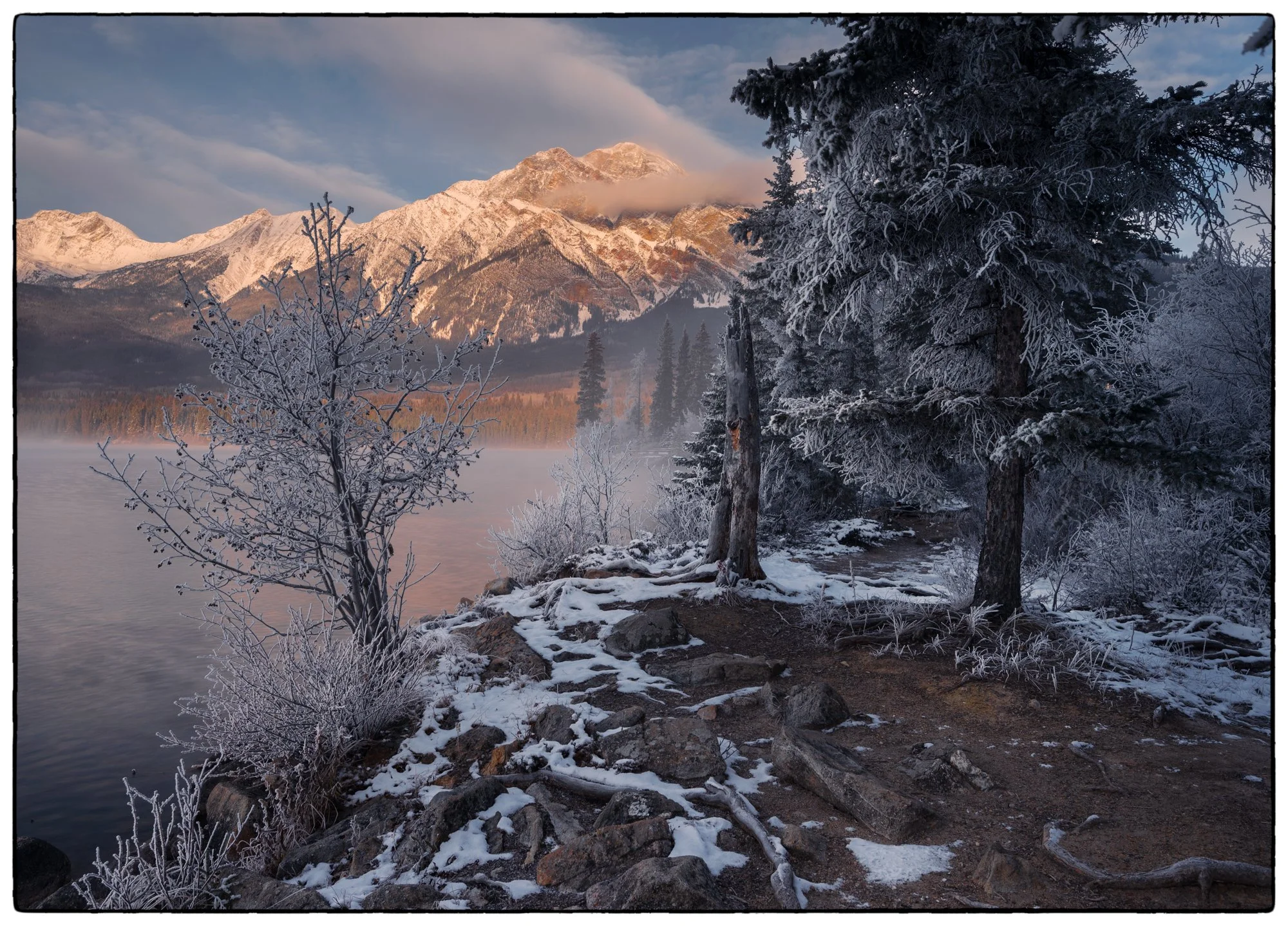 Pyramid Lake. Sunrise