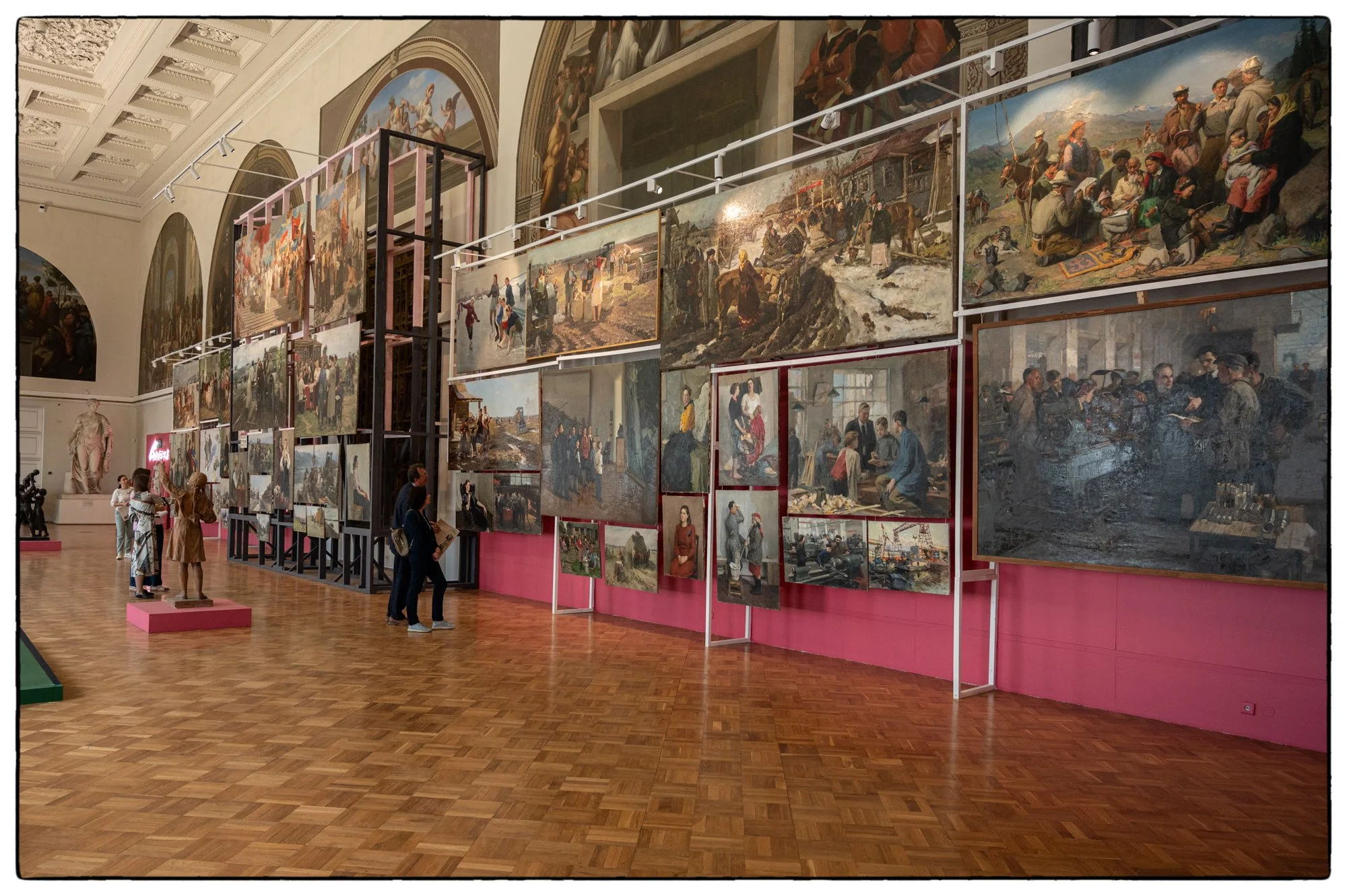 The St. Petersburg Art Academy. Many Russian great artists came through this institution, such as Ivan Shishkin, Iliya Repin, and others. This was an incredible exhibit  of Soviet time paintings which were full of life and good energy