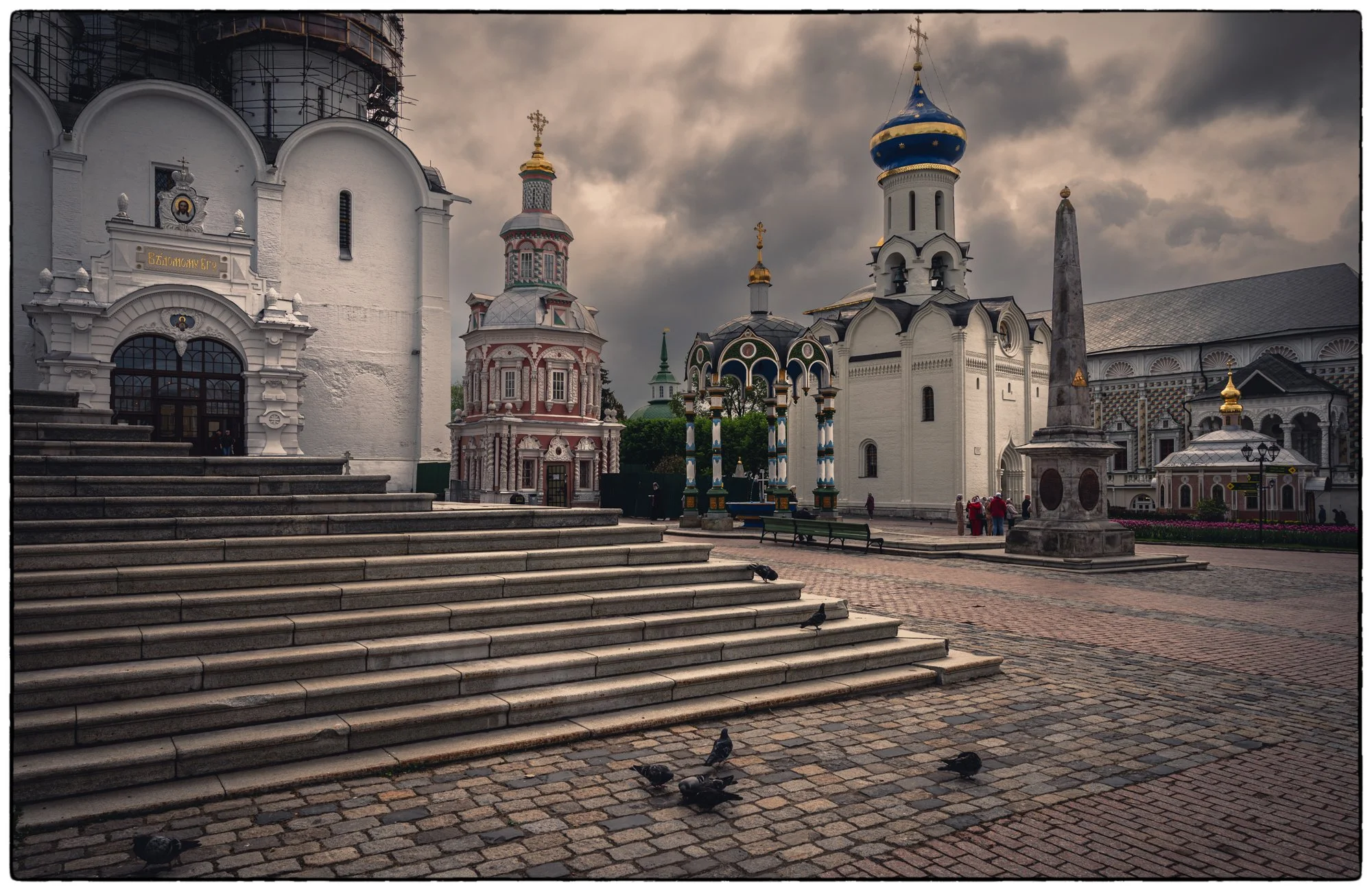 Sergiyev Posad Monastery. Beautiful and peaceful place. Inside the place.