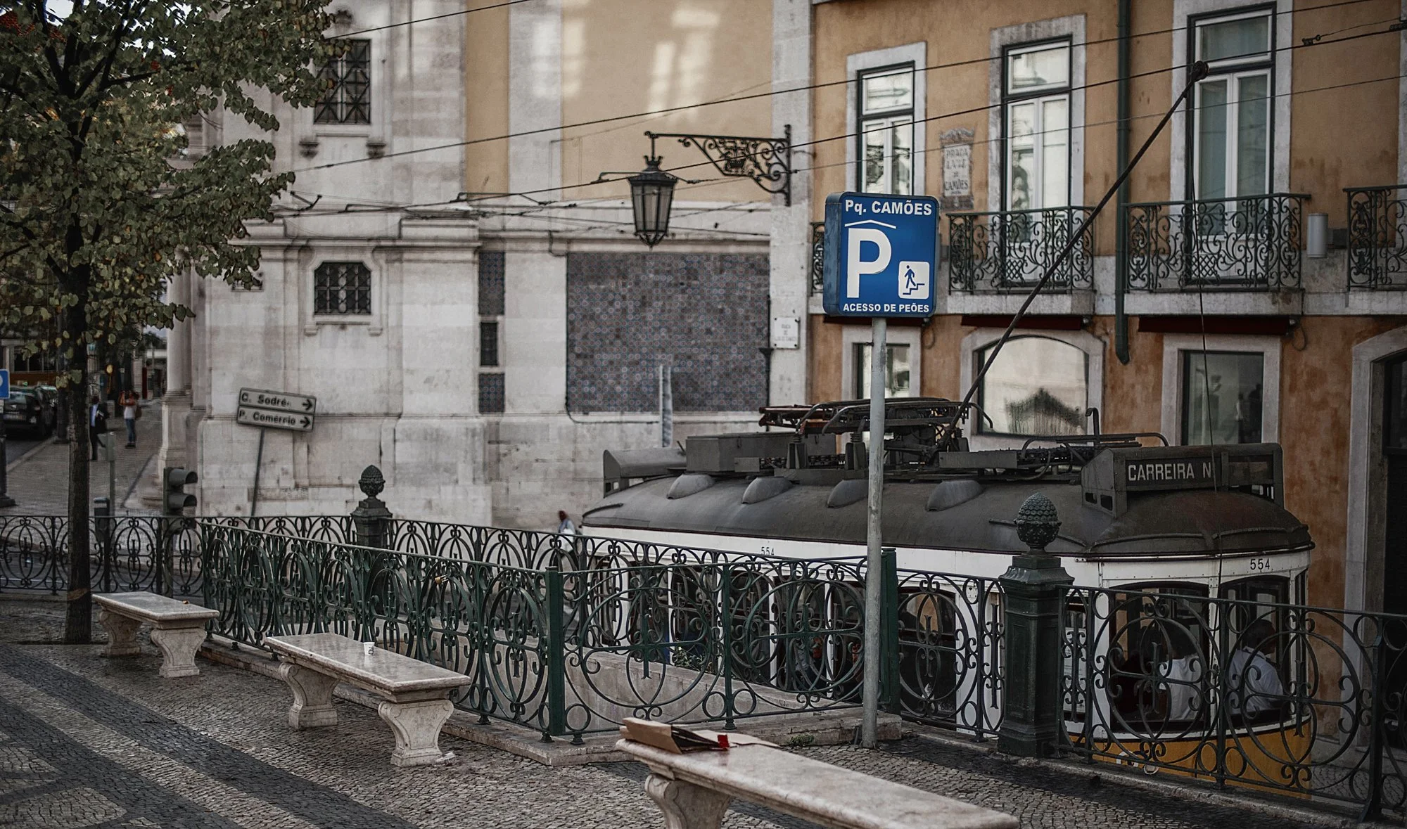 Walking the streets of Lisbon.