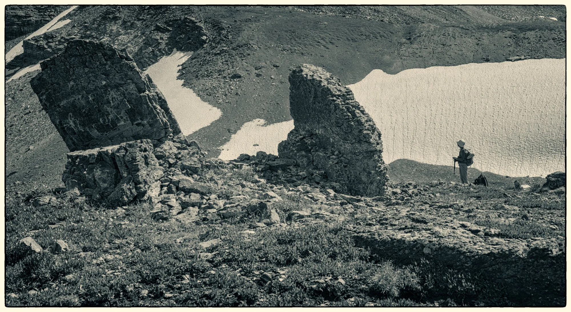 Crowfoot Pass on the hike to Bow Peak