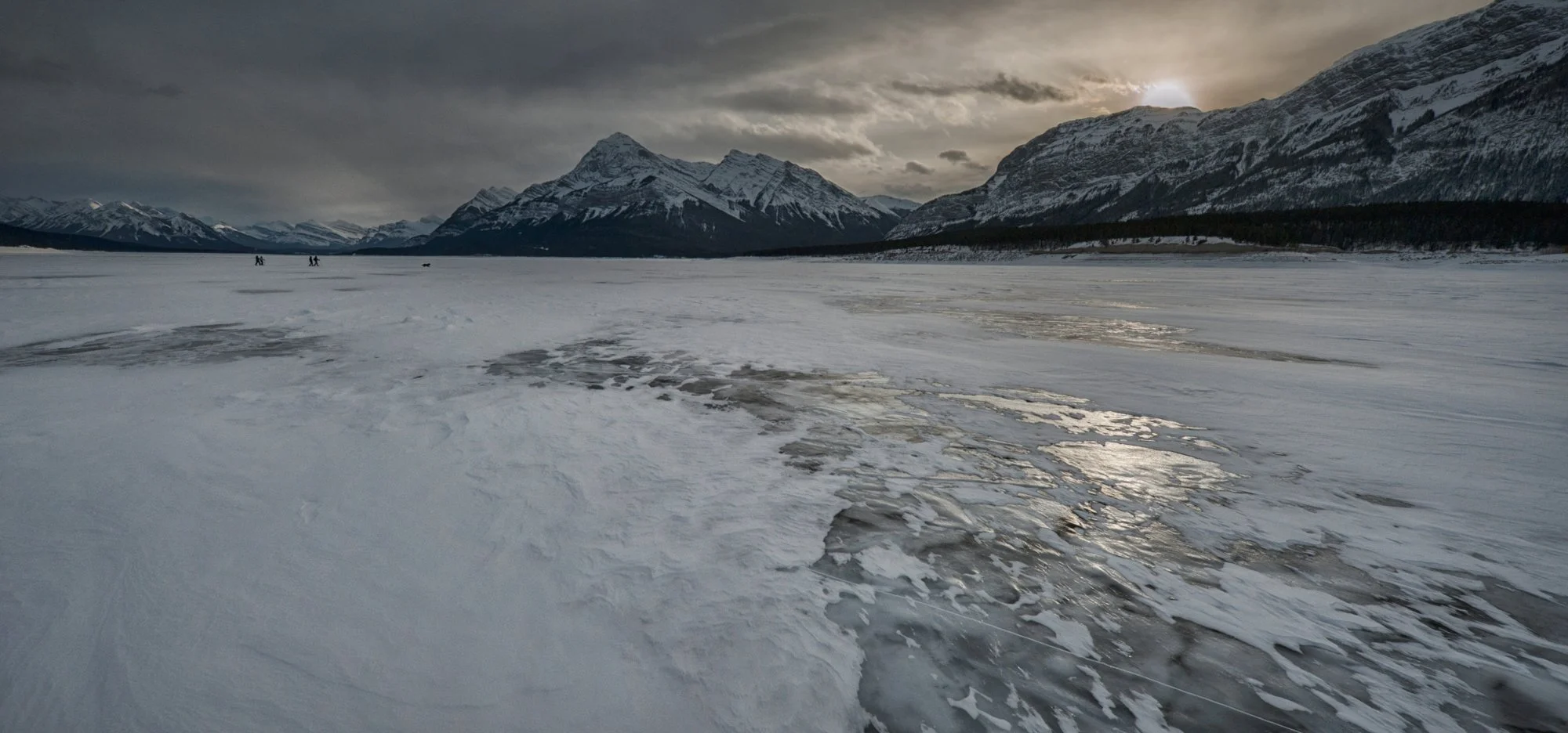 Abraham Lake Near the Aurum Lodge.