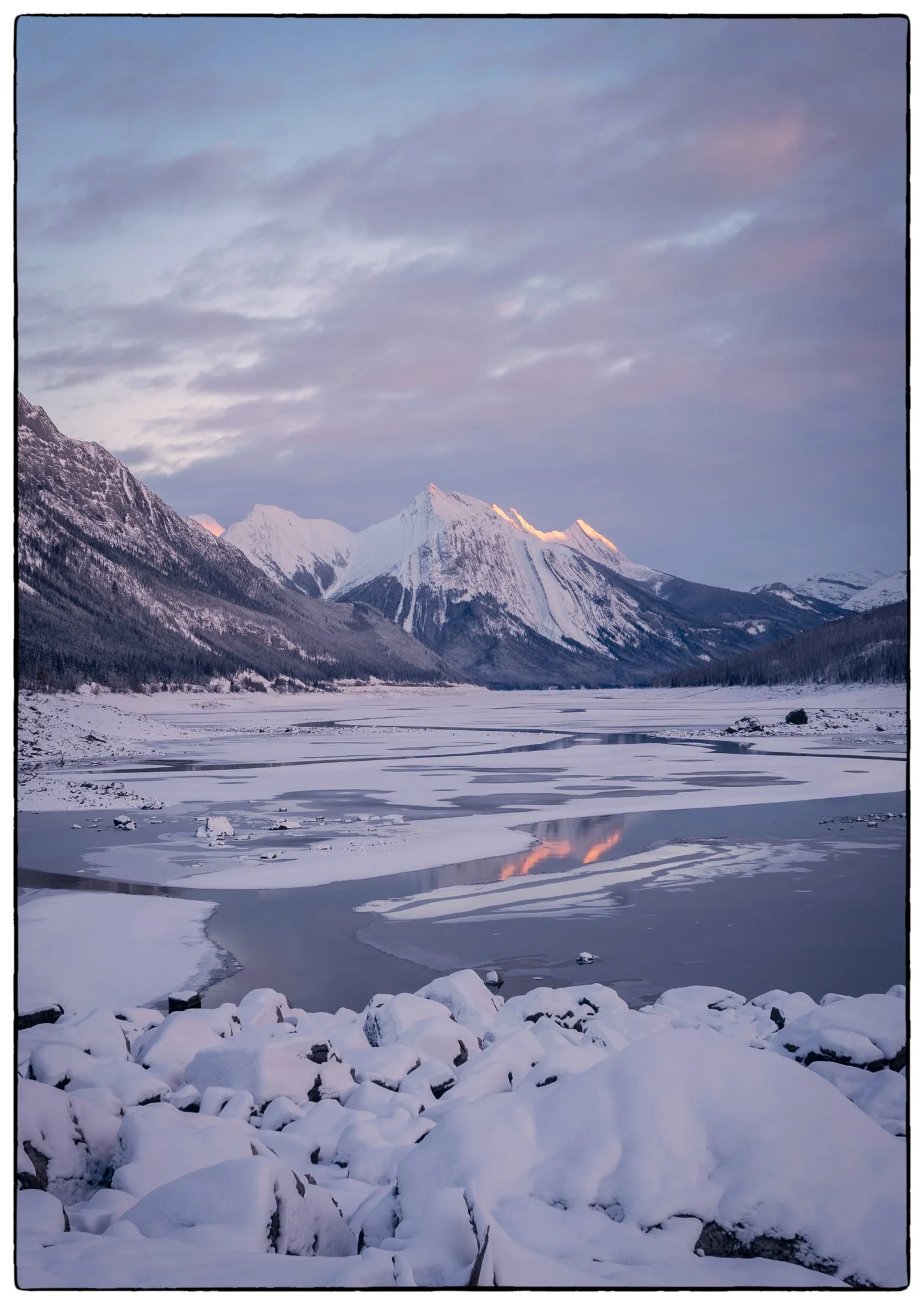 Medicine Lake. Sunset