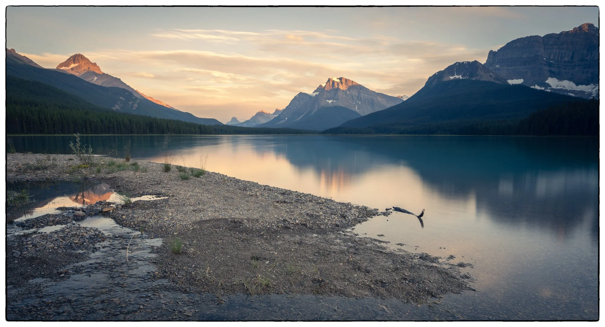 Sun Set on the Upper Waterfowl lake