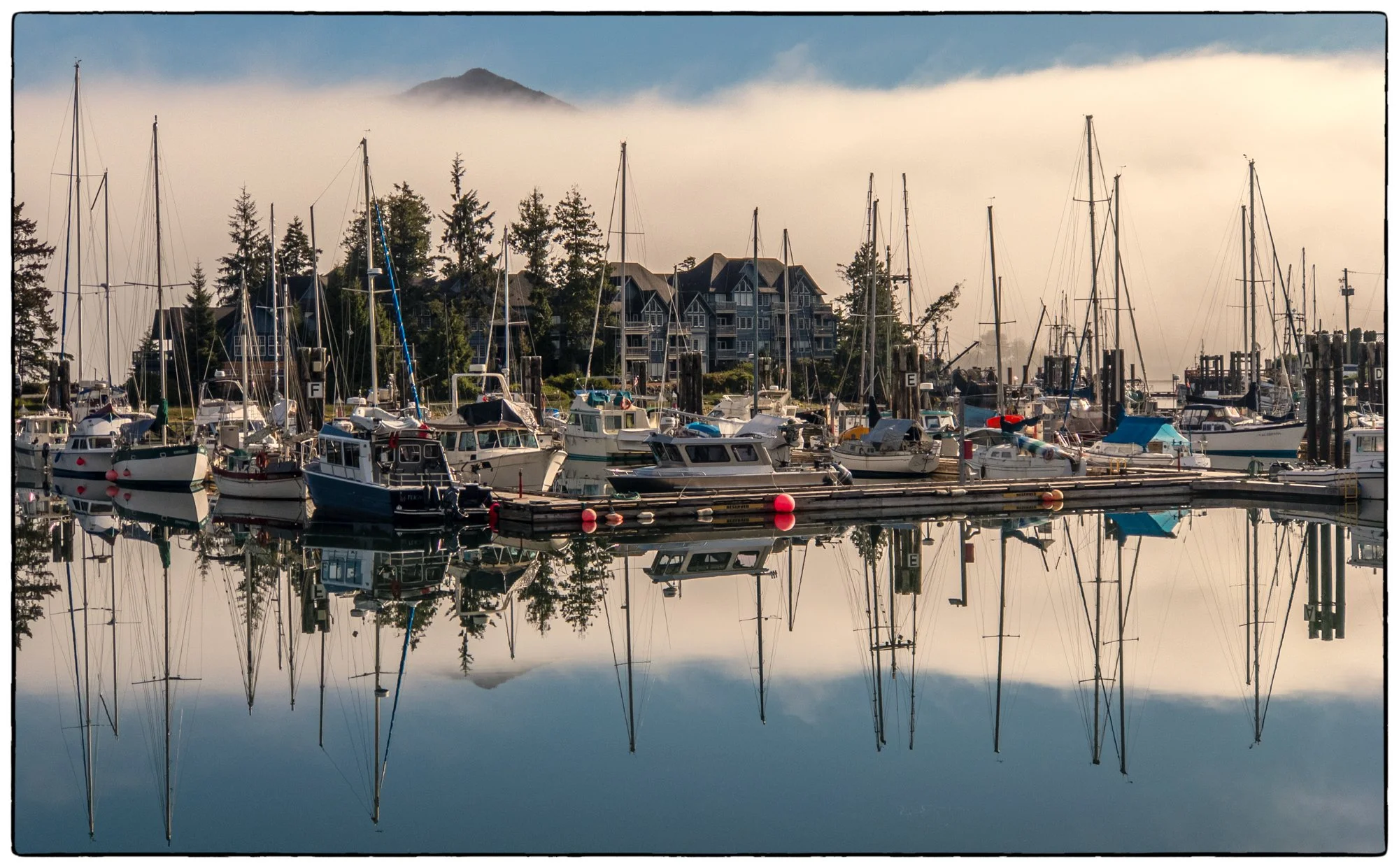 Ucluelet, marina view from the patio of the hotel (Canadian Princess) we stay before and after the trip.