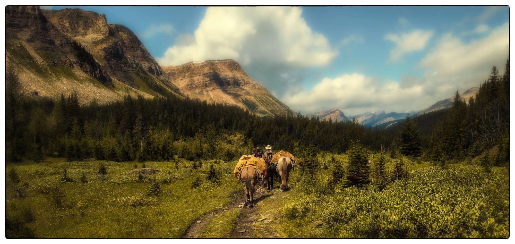 Coming down in to the Skoki valley.