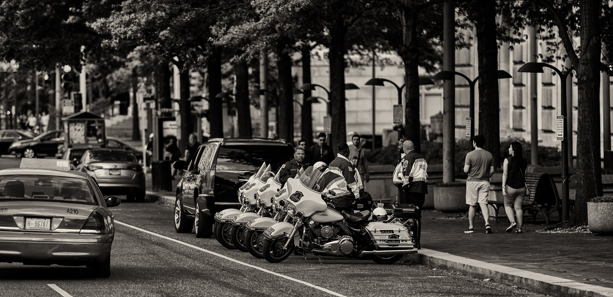 Police by the White House.