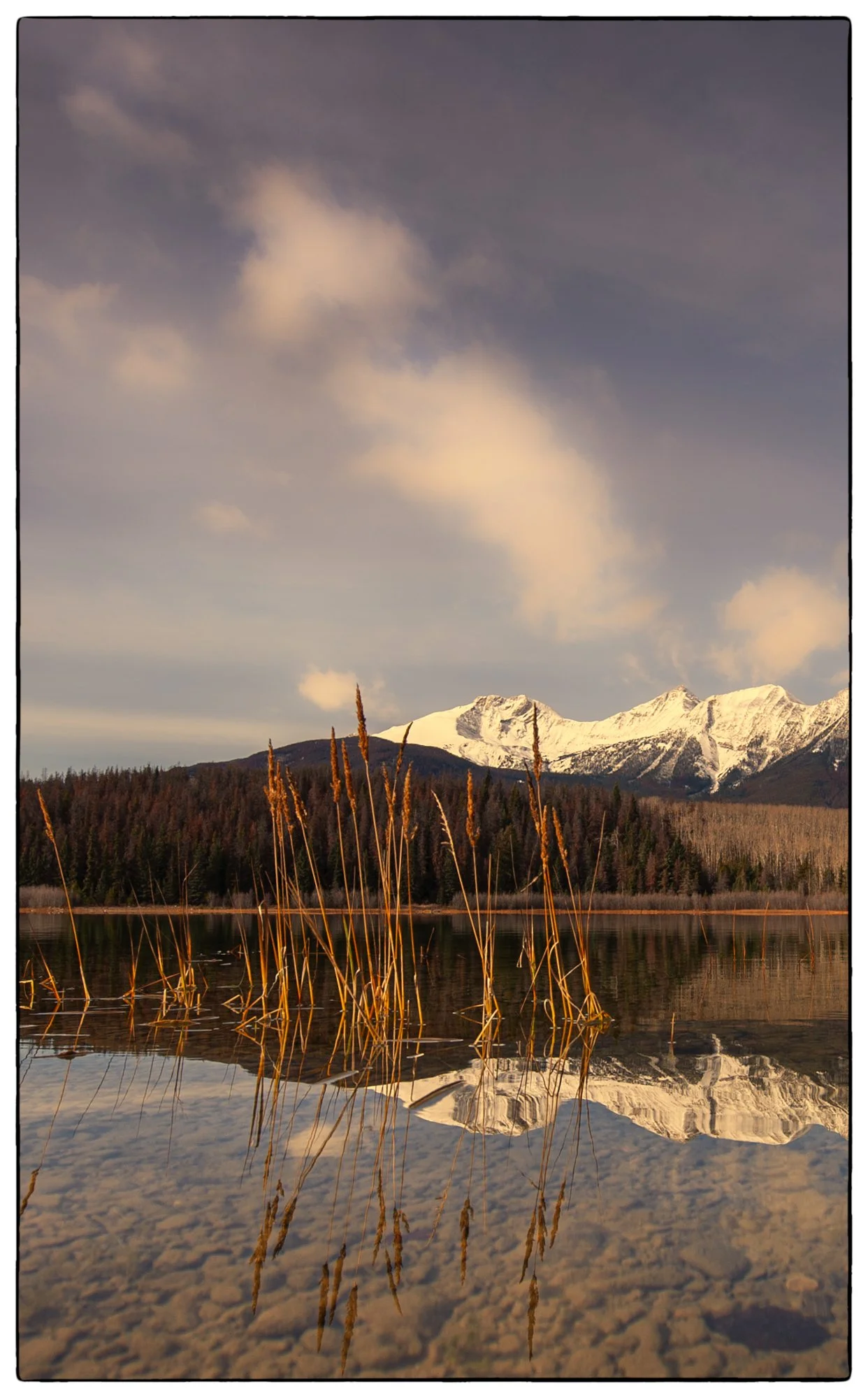 October. Patricia Lake. That was a bit chilly, but very peaceful.