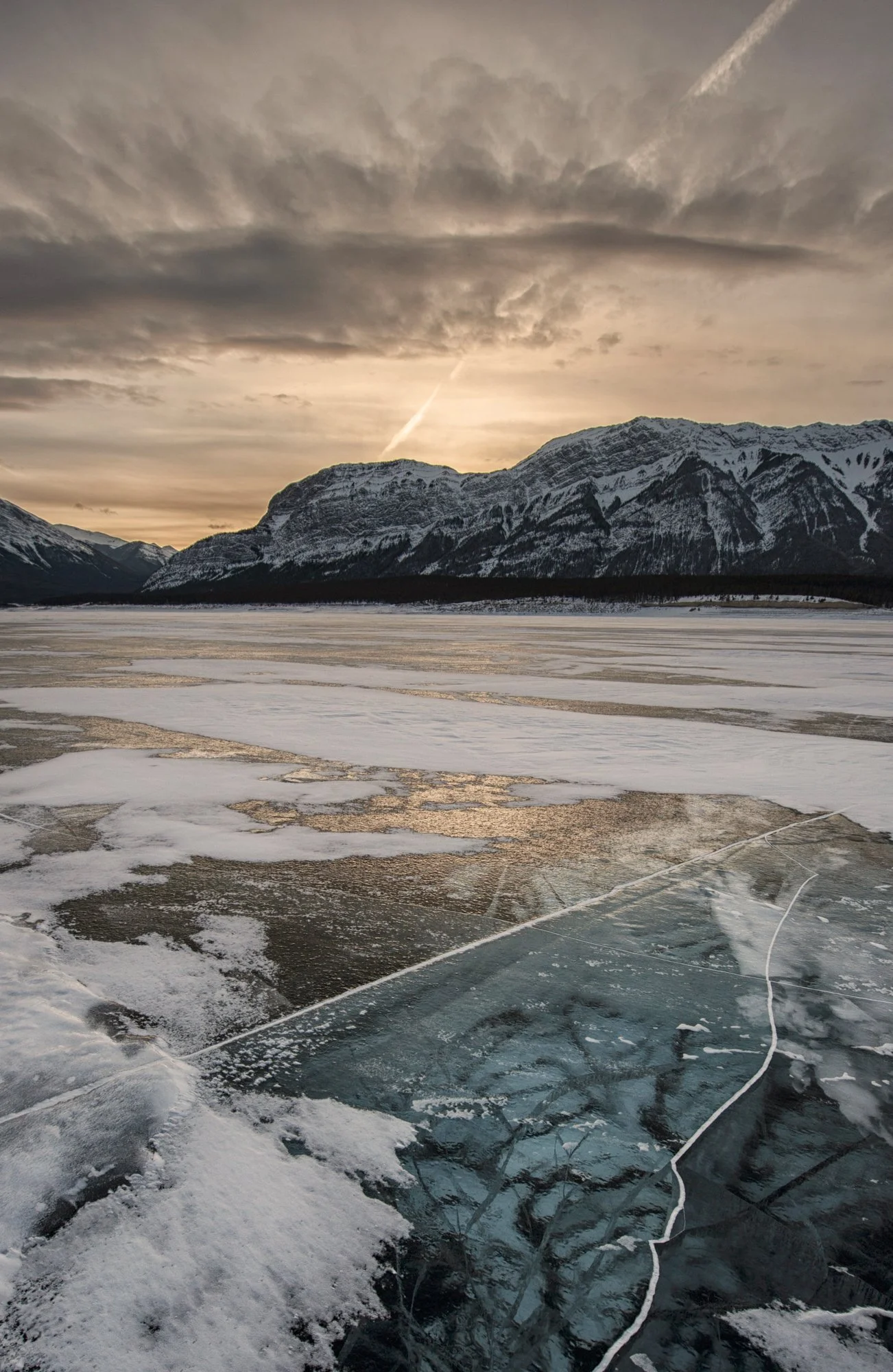 Abraham Lake Near the Aurum Lodge.