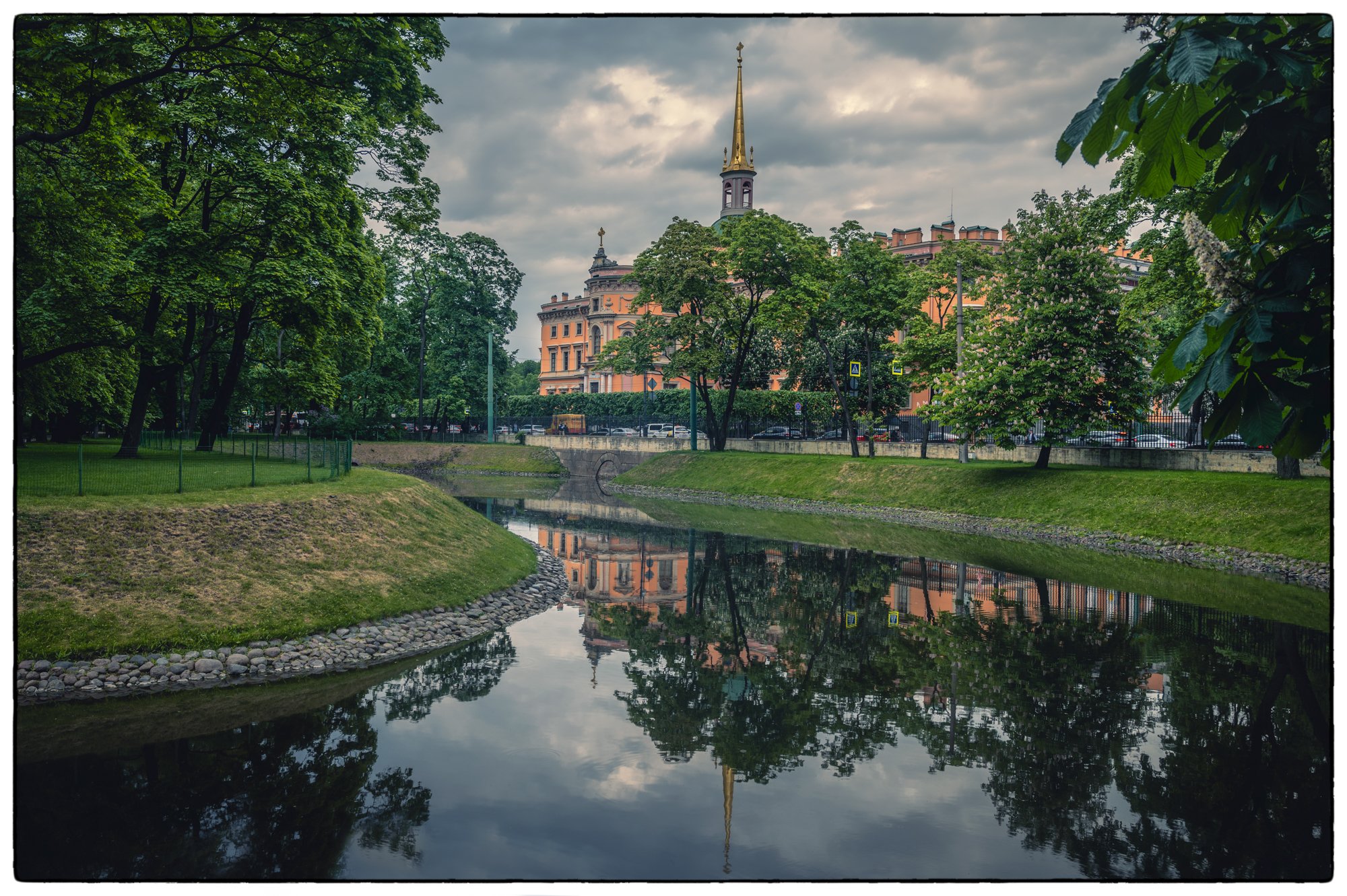 ST. Michael's Park with view on the Engineering Castle.