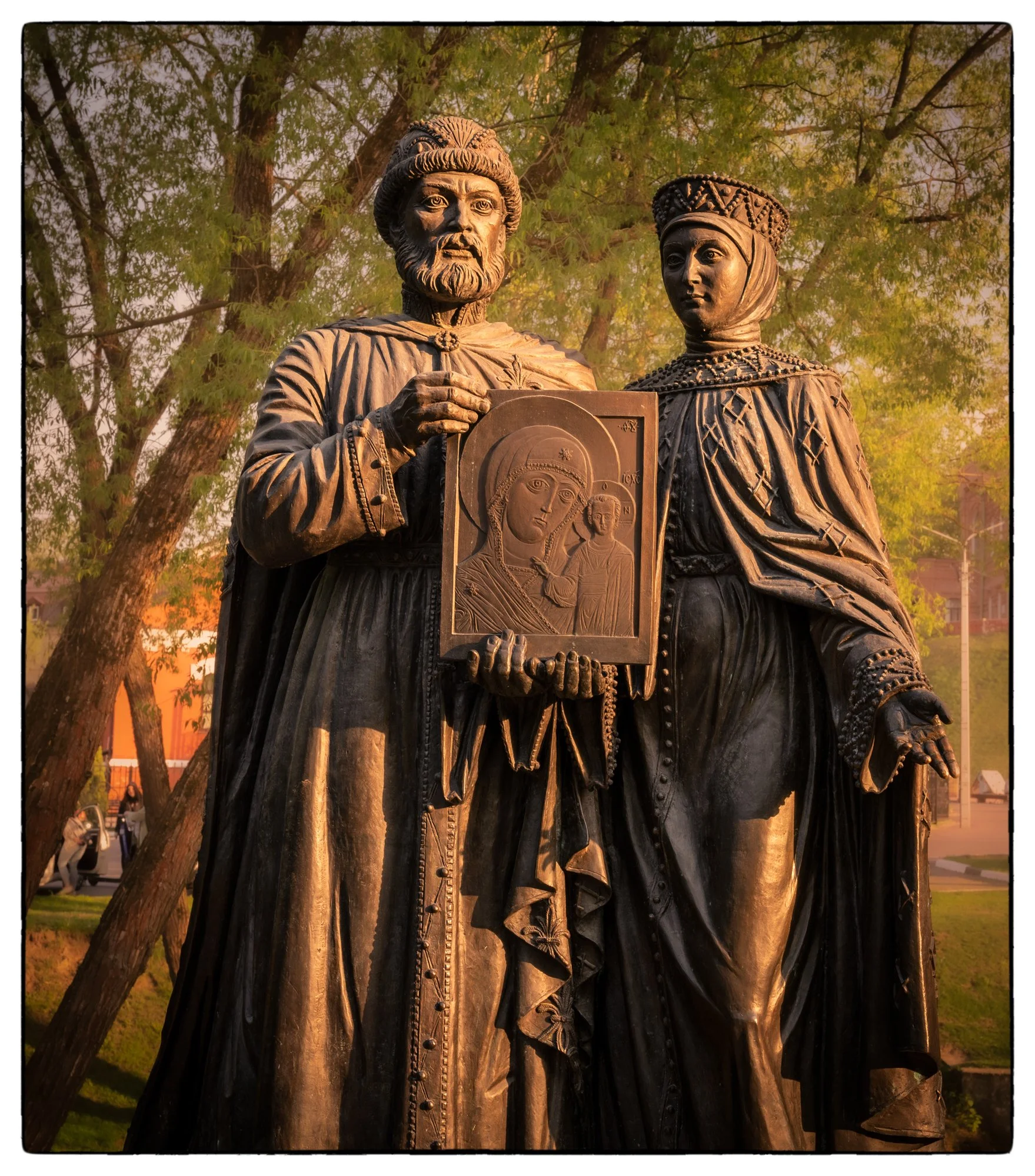 The holy noble prince Peter and princess Fevronia of Murom. The monument represents values of family, love and fidelity.