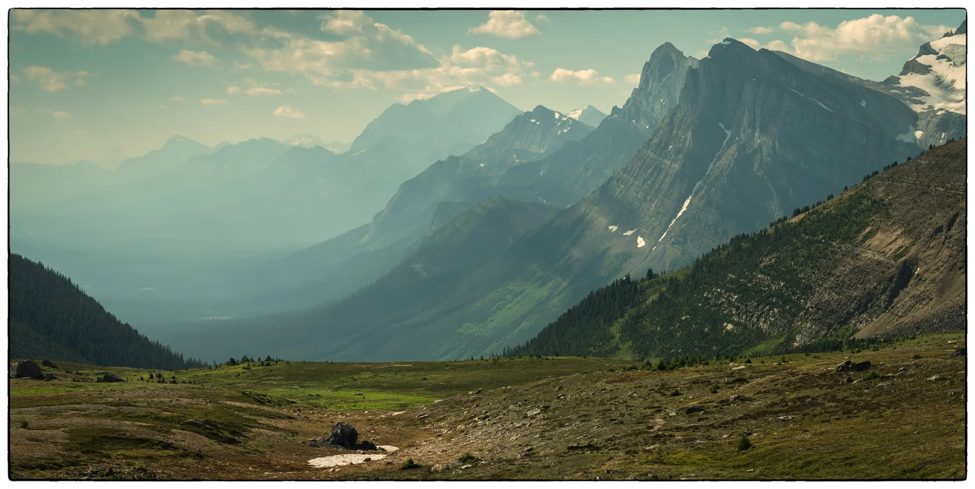 Crowfoot Pass on the hike to Bow Peak