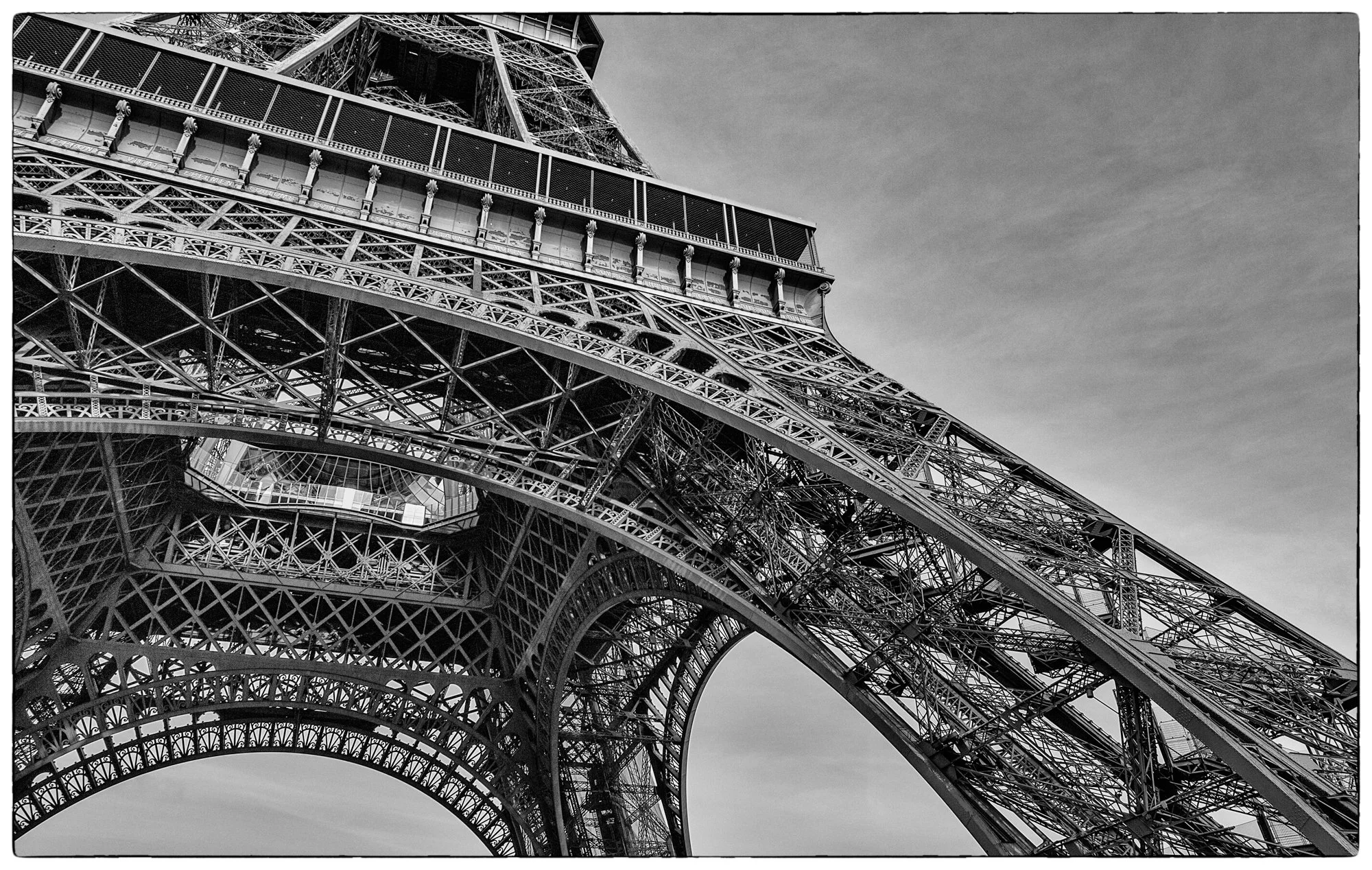 Eiffel tower up close and personal.