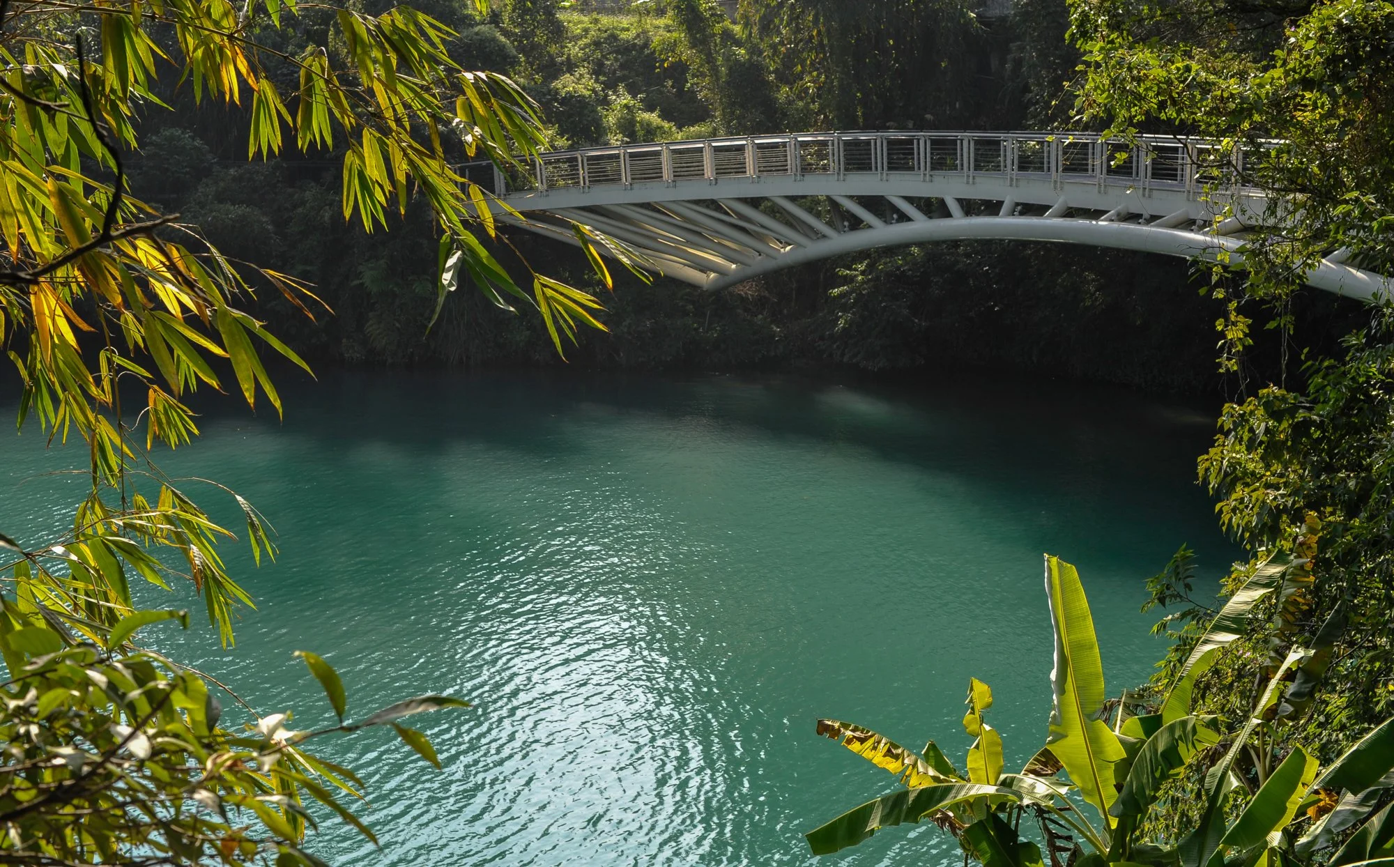 Walking around SunMoon Lake.