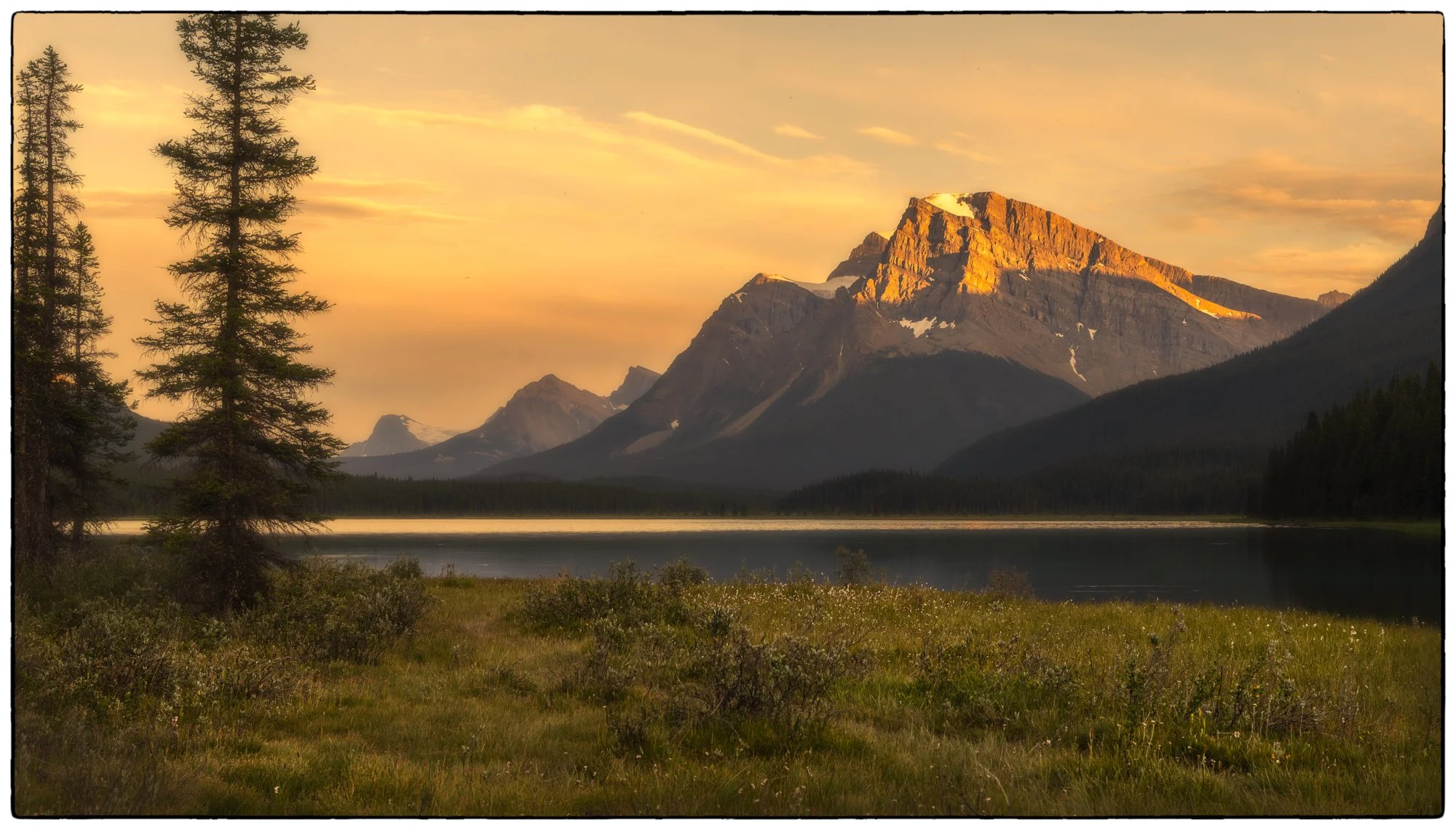 Sun Set on the Upper Waterfowl lake