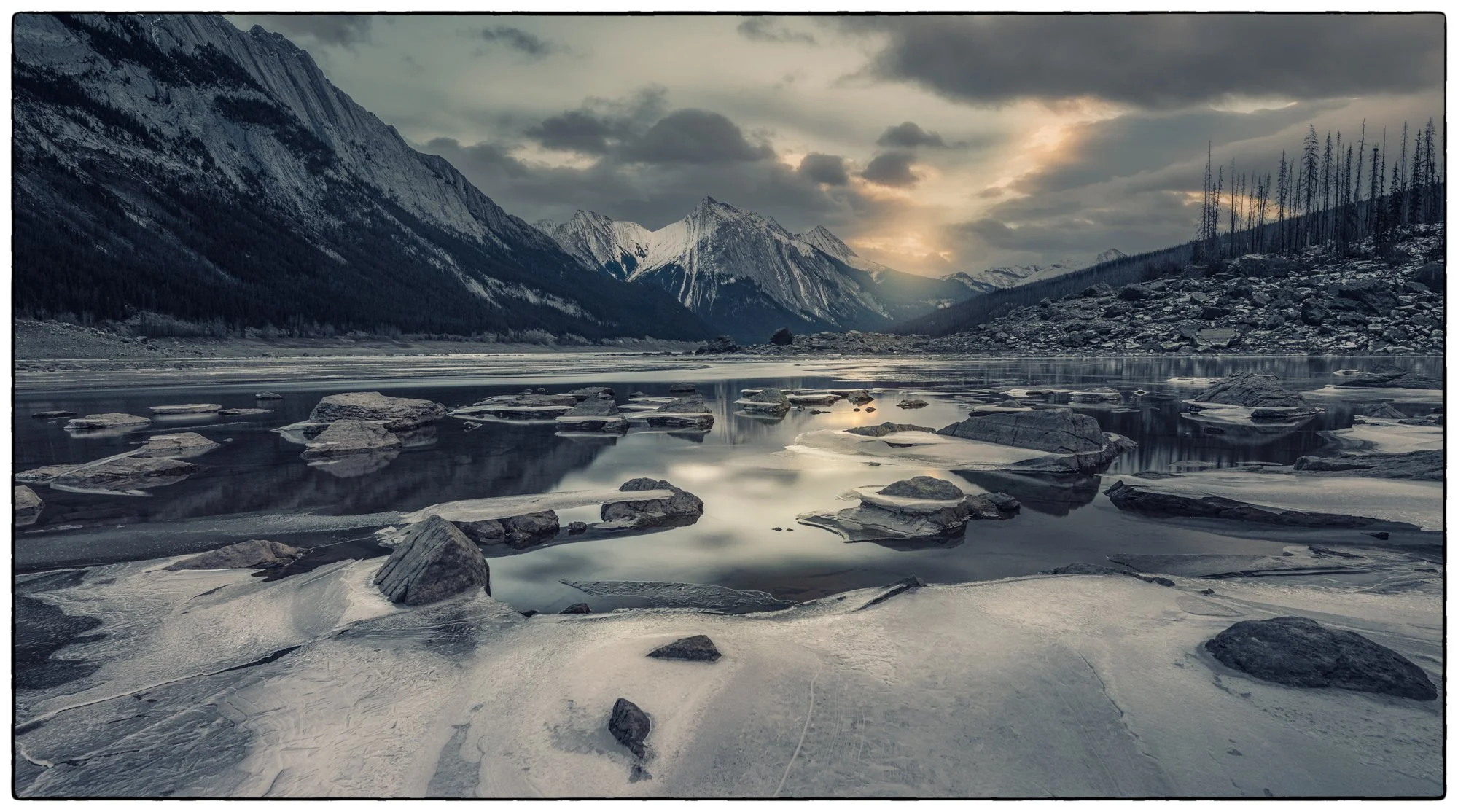Medicine Lake at sunrise.