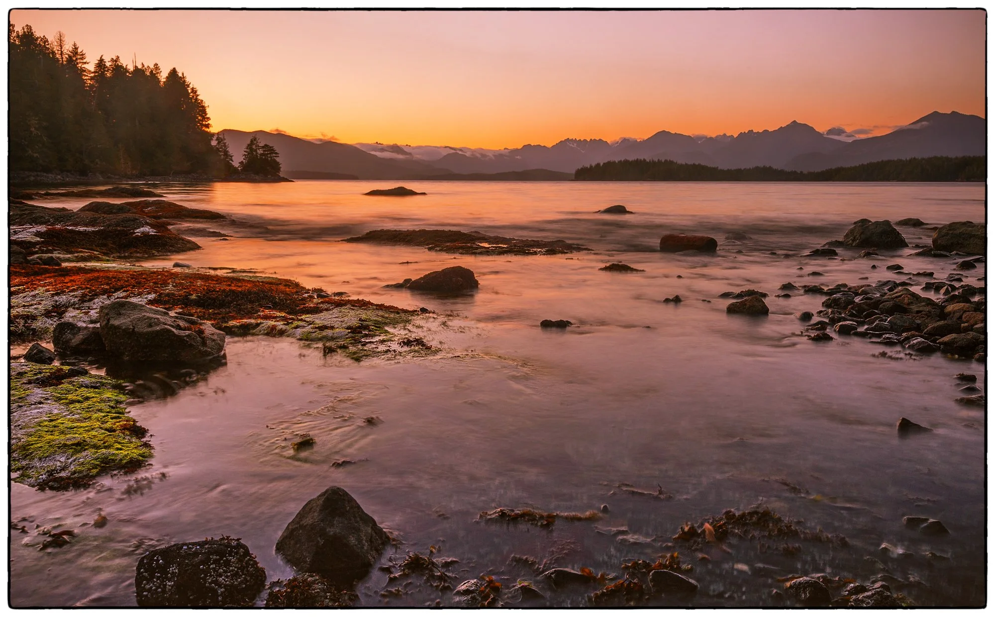 Sunset on Dodd island.