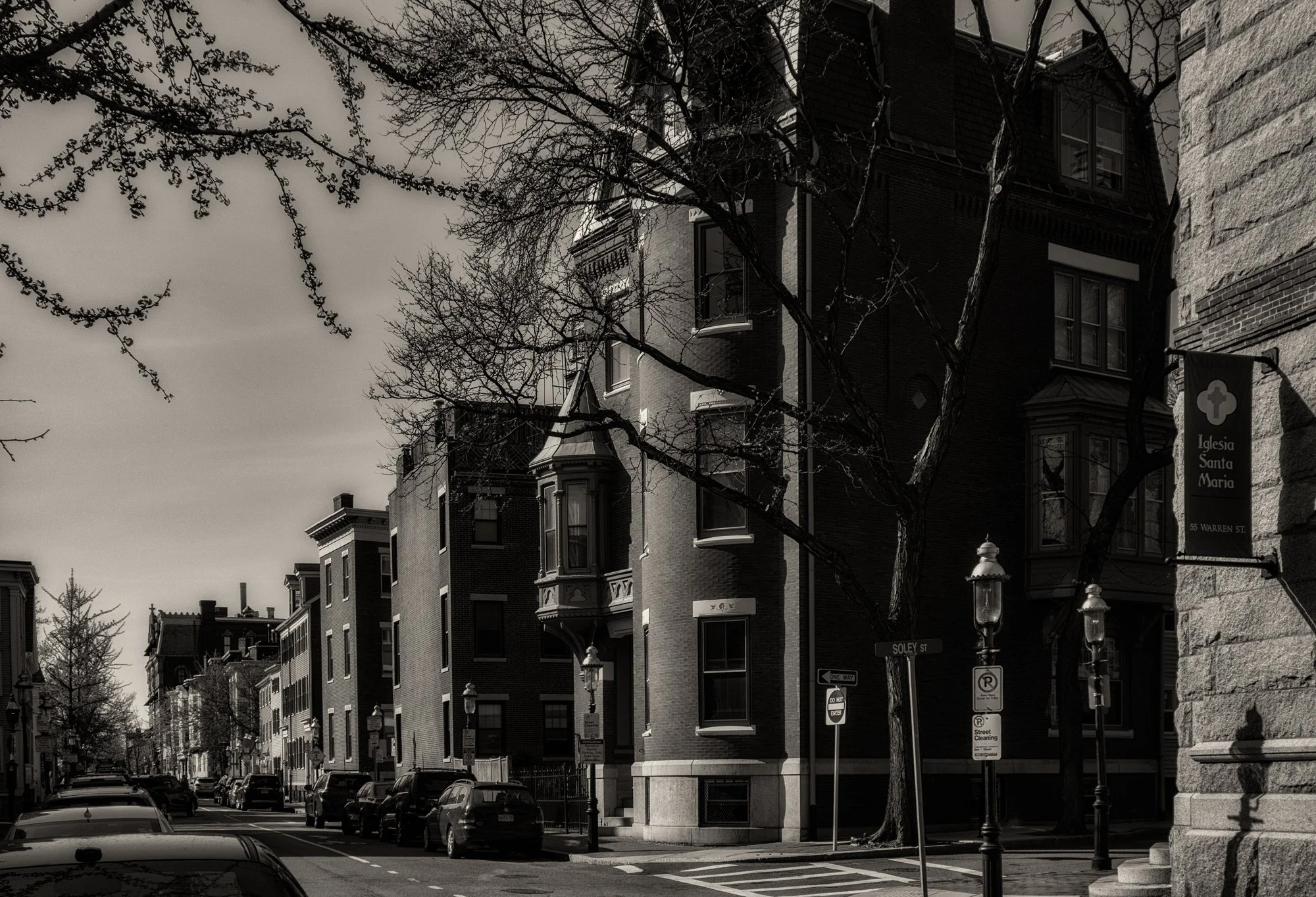 Walking the streets of Boston.