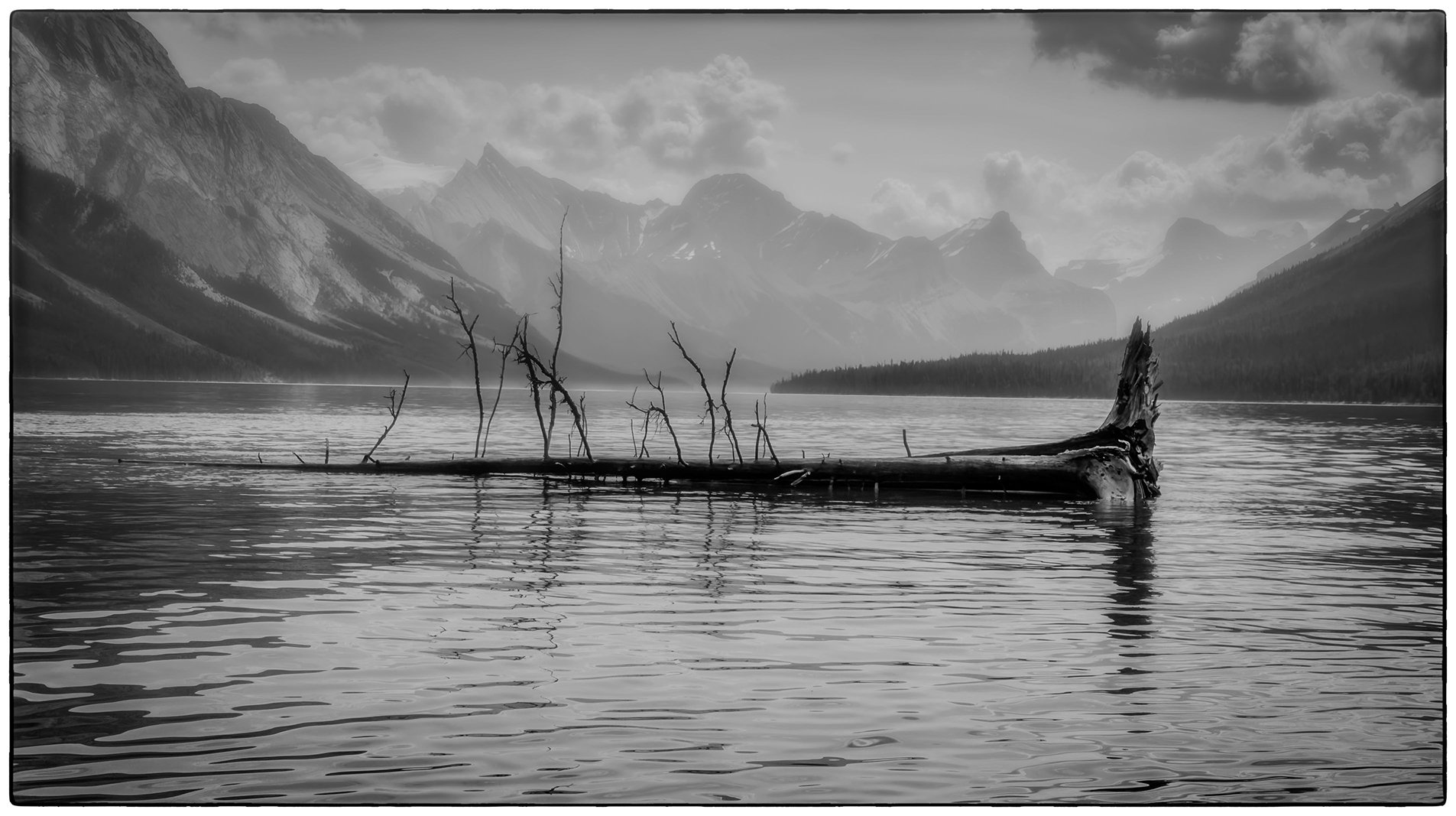Kayaking on the Maligne Lake