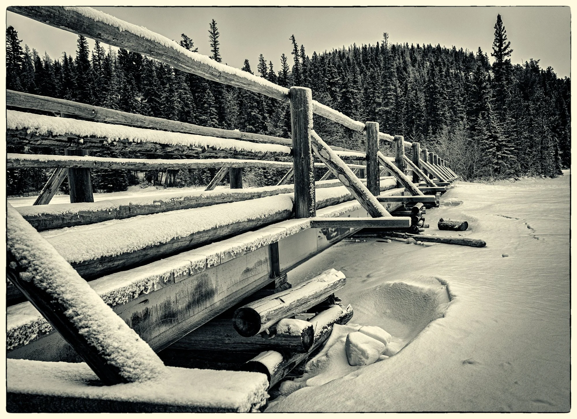 Bridge at the Pyramid Lake.