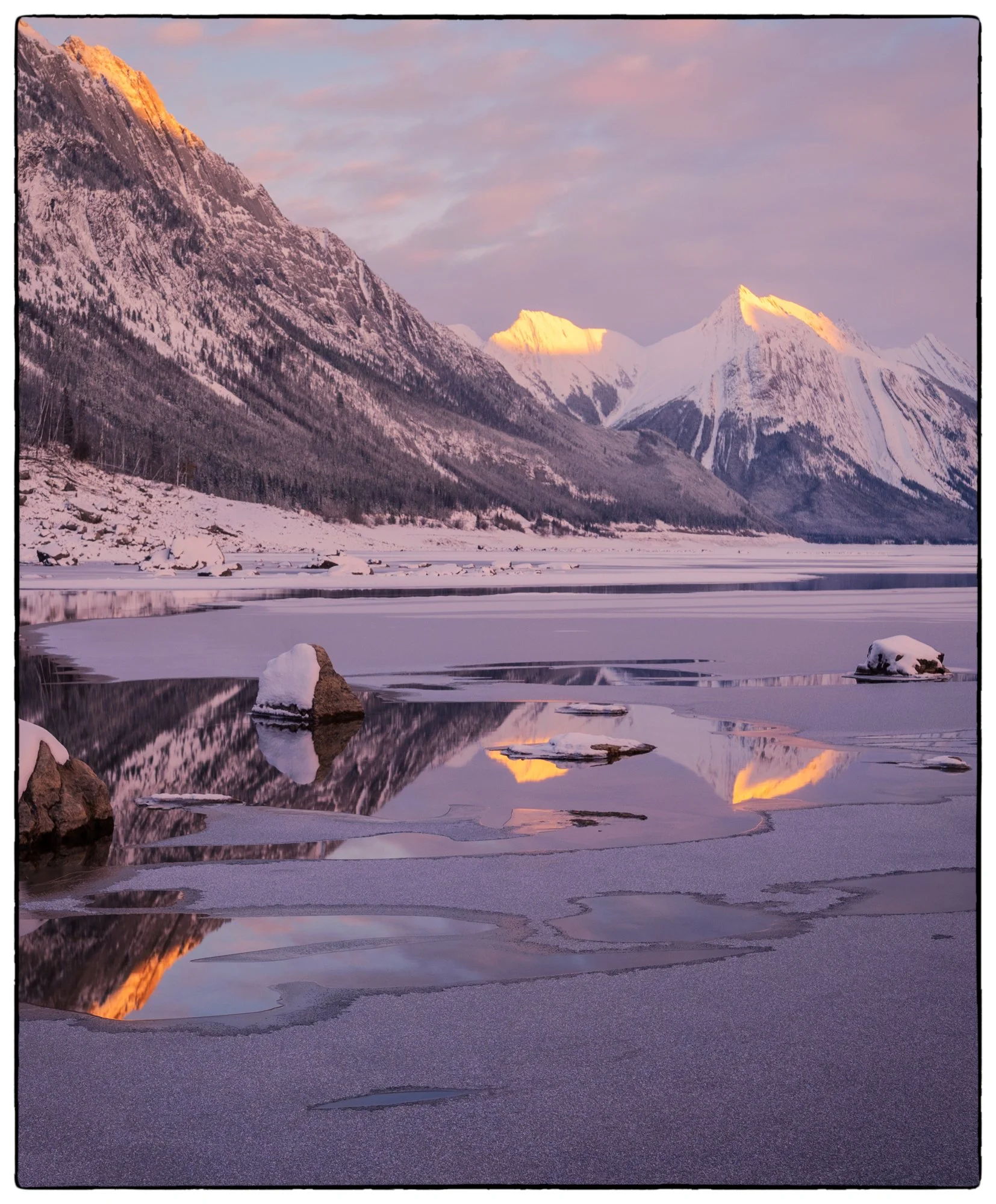 Medicine Lake. Sunset