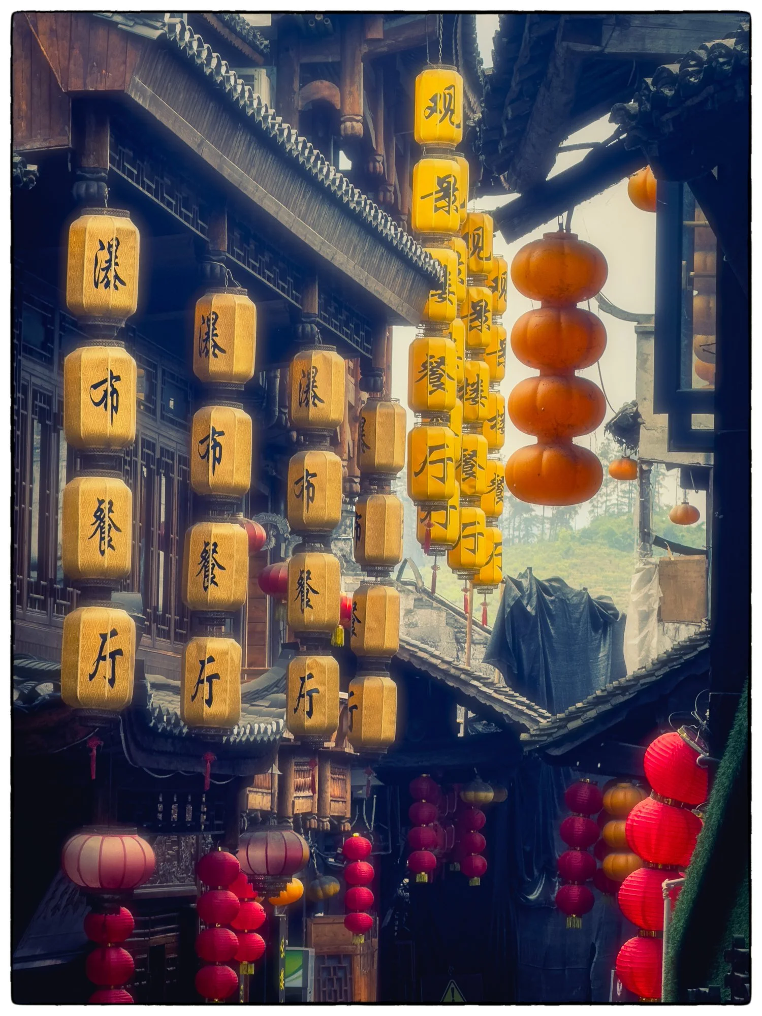 There were lanterns all over every where.
