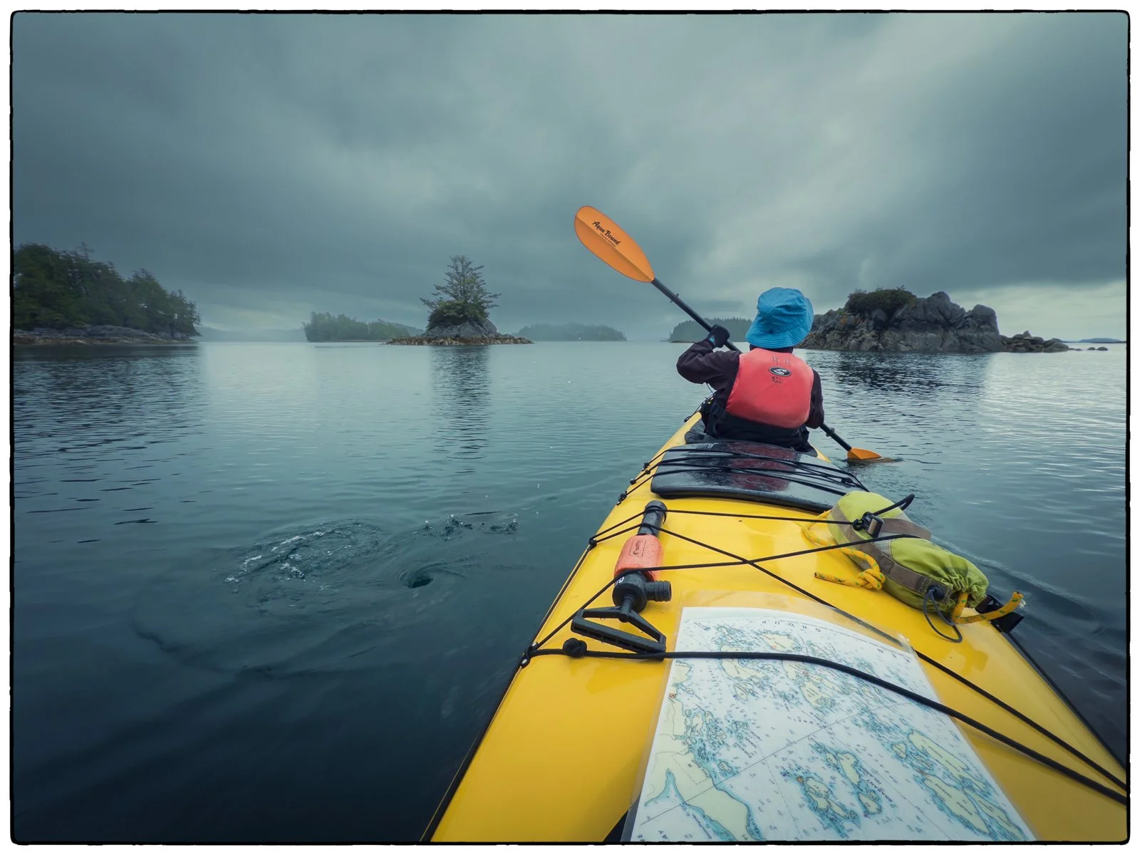 Kayaking at Broken Group Islands National Park. 