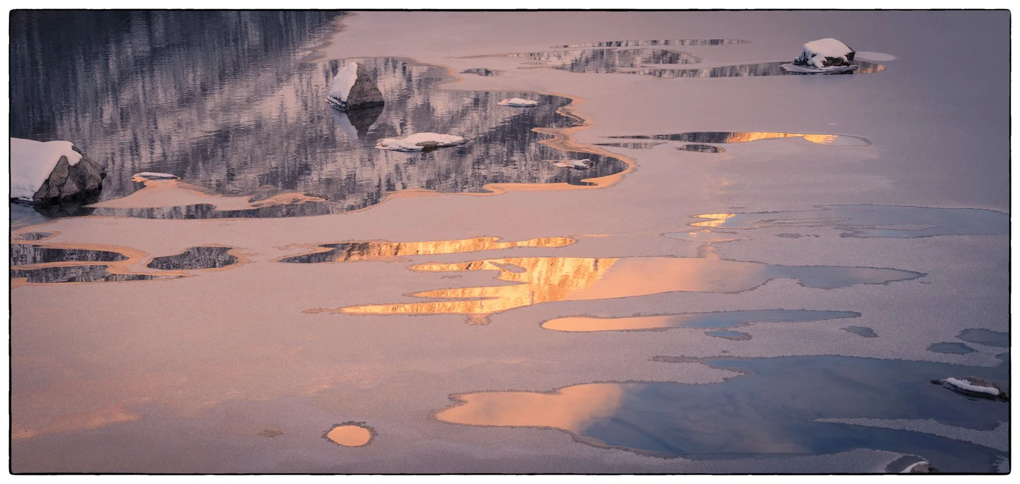 Medicine Lake. Sunset