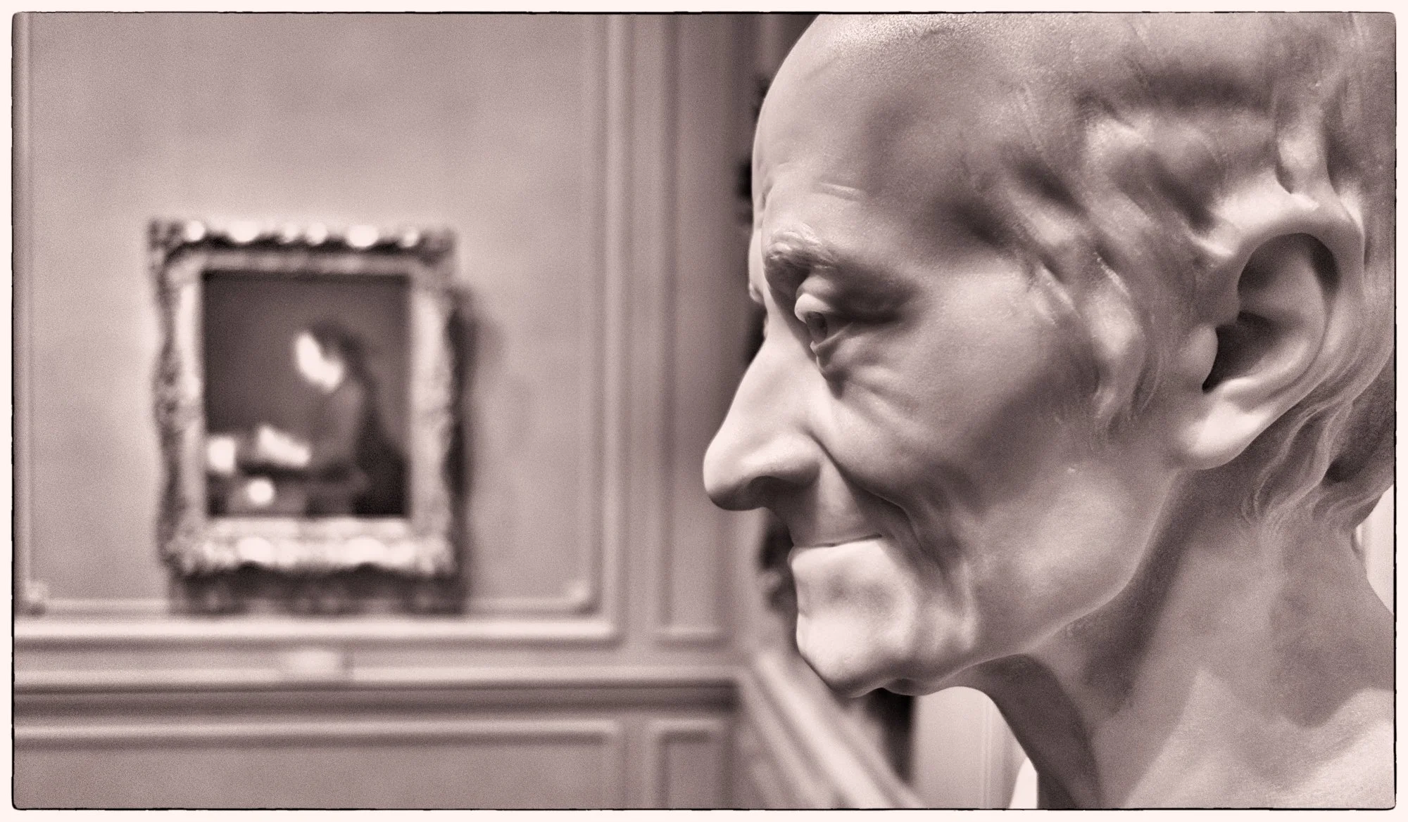 Voltaire by Jean-Antoine Houdon.