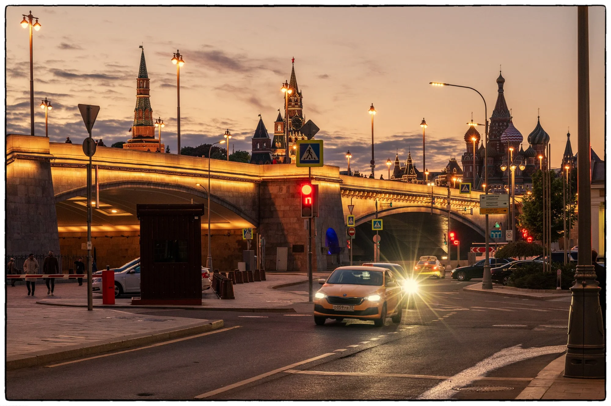 Evening, coming back to our hotel after a long day of exploring the streets of Moscow