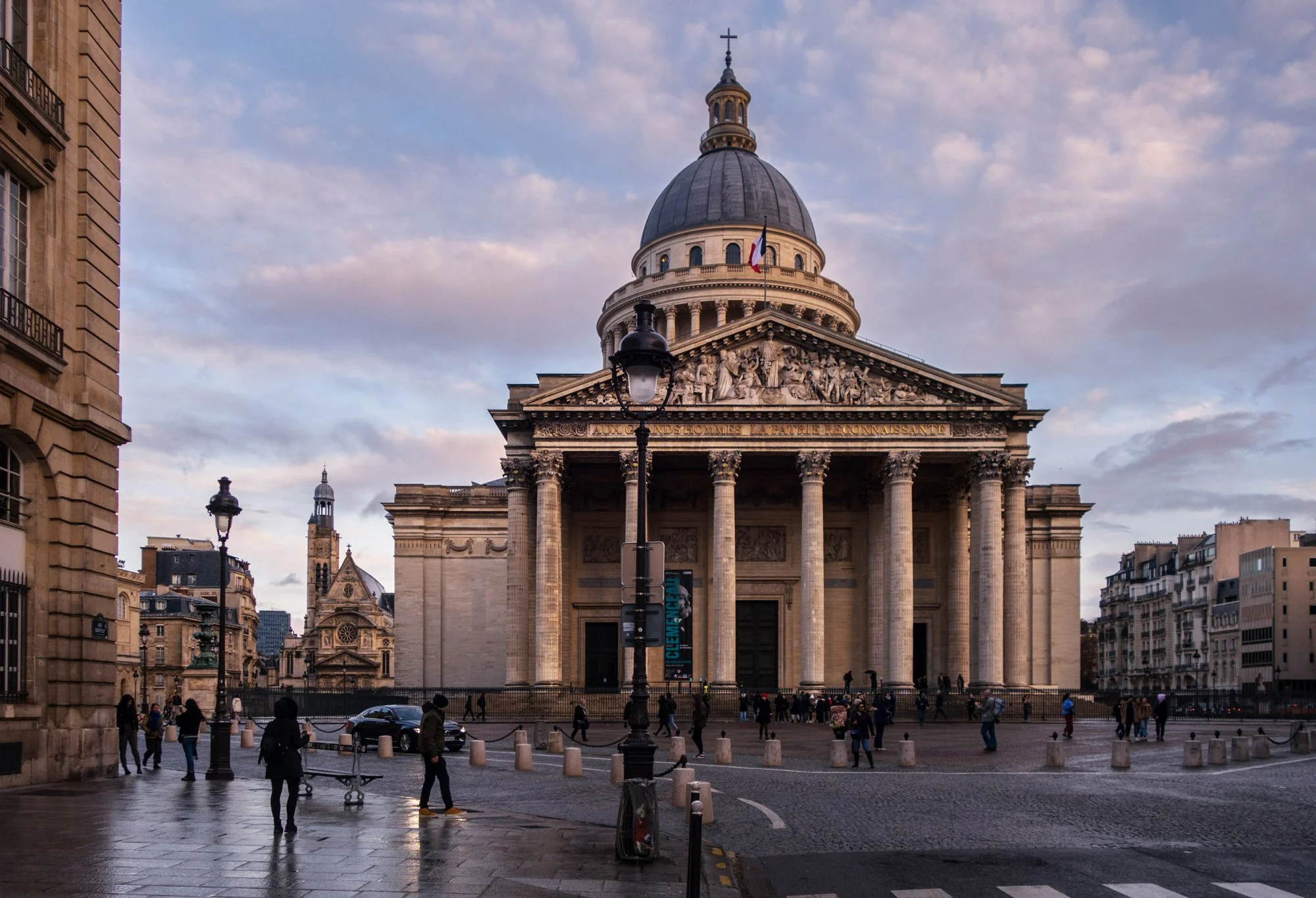 Pantheon, neoclassical mausoleum where Alexander Dumas and Victor Hugo buried.