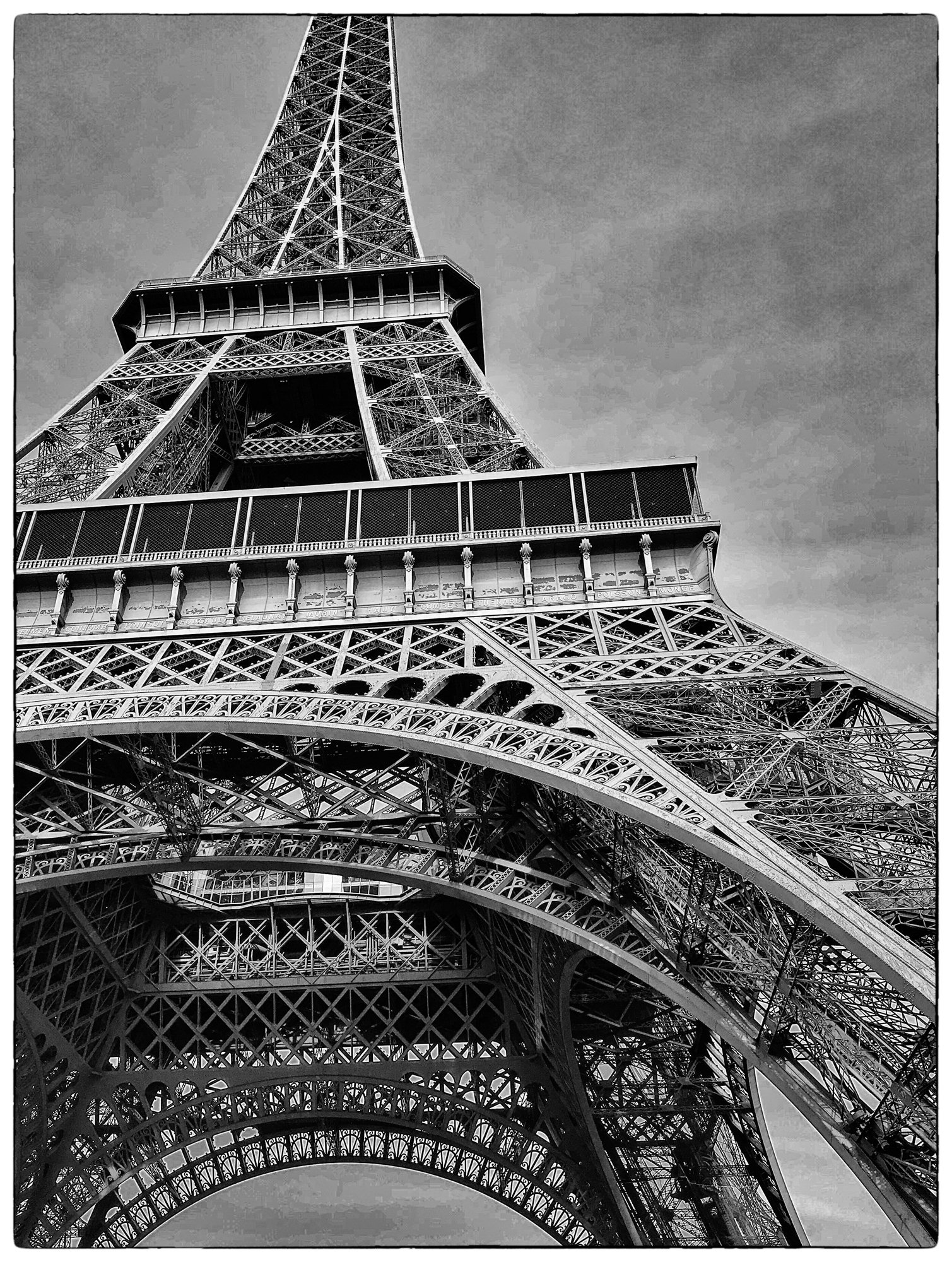 Eiffel tower up close and personal.