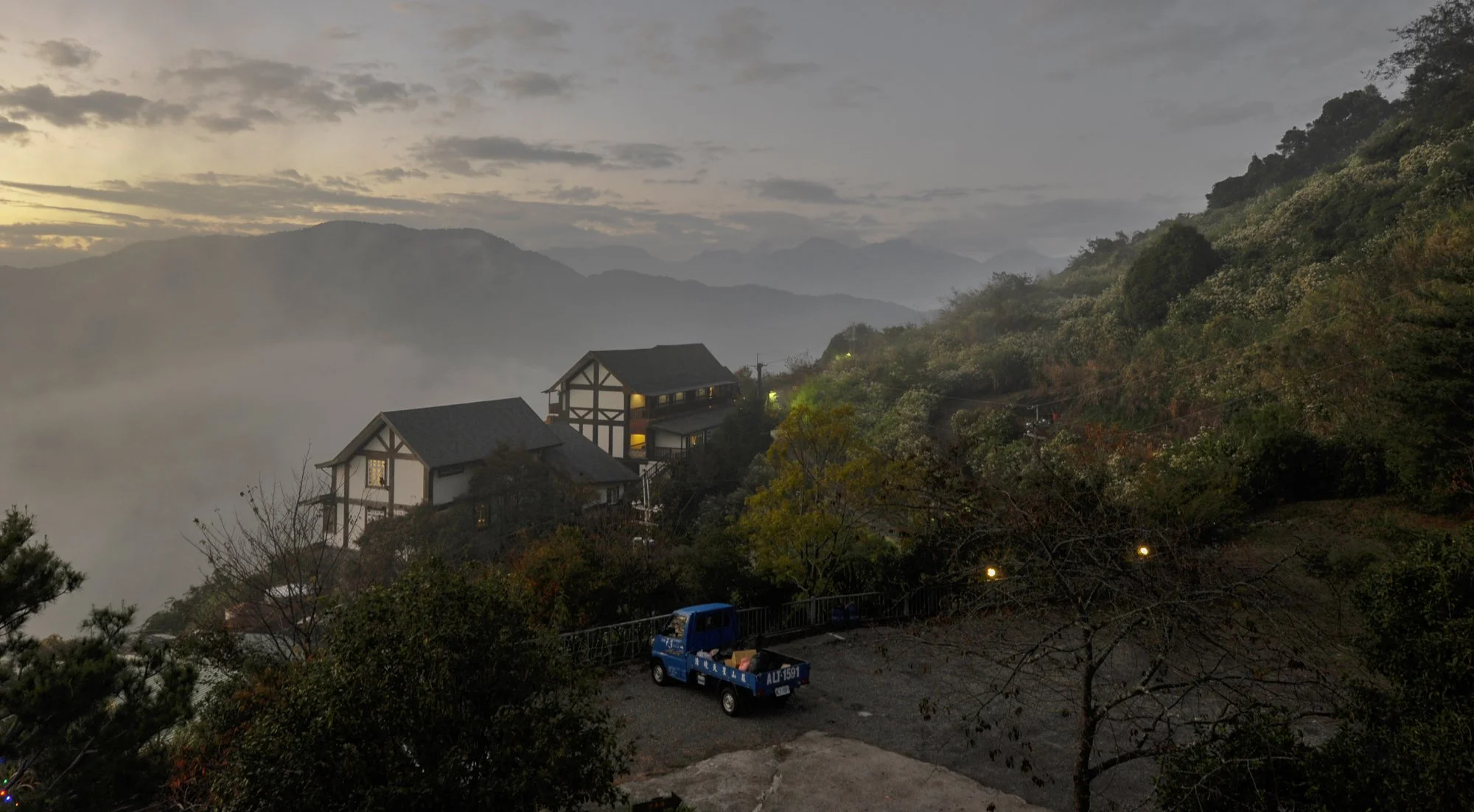 This is the view from the patio of the hotel we stay in Qingjing. The sunset was spectacular!