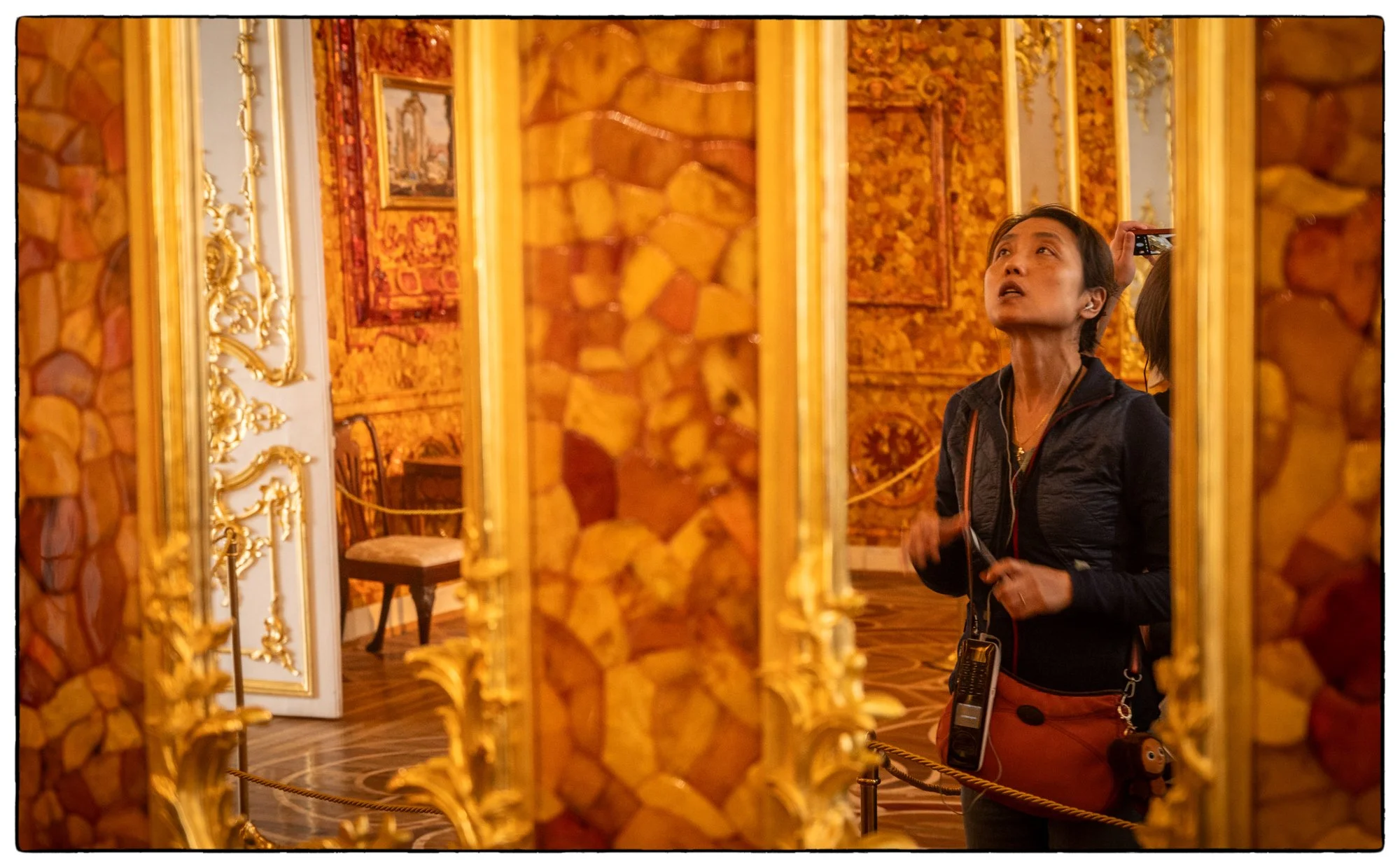 Katrin's Palace. Famous Amber room that laid with thousands of pieces of amber. Absolutely stunning. Especially if you know the story of this palace and the fate of the original Amber Room.