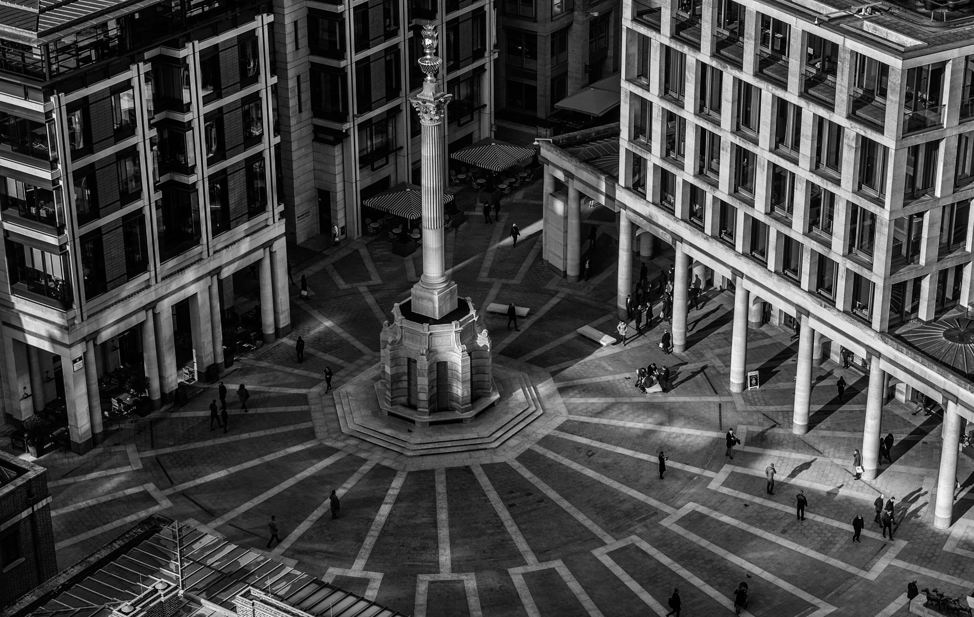Paternoster Square from the roof of the St. Paul Cathedral