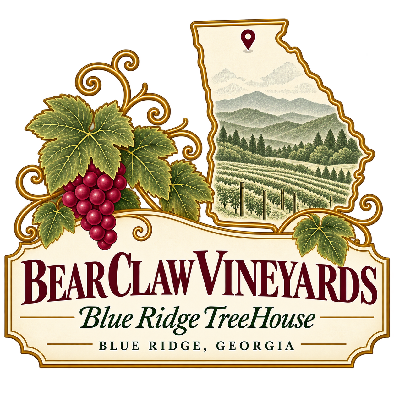 Blue Ridge TreeHouse at Bear Claw Vineyards