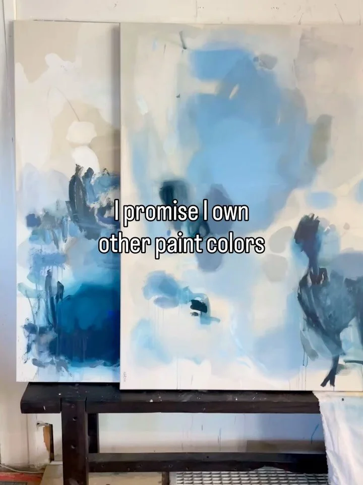 An ode to blue 💙🩵 

The studio has been especially blue lately&hellip;in the best way. Apparently, I have a type, and it&rsquo;s blue!

I spent the day yesterday swimming in blue tones, making a few final adjustments to seven (you guessed it&hellip