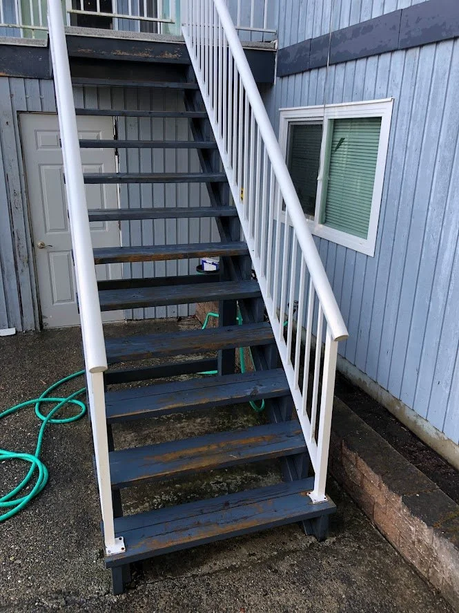 After pressure washing!