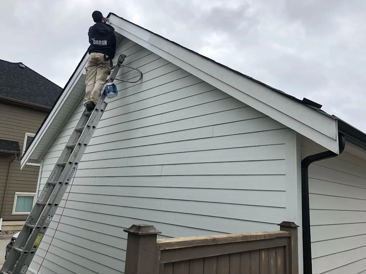 Painting these fascia boards a fresh new white colour!