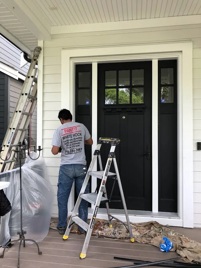 Giving the front door a fresh colour!