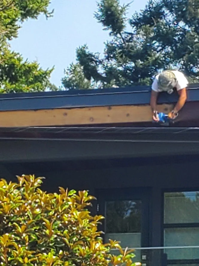 Sanding wood fascia boards ....