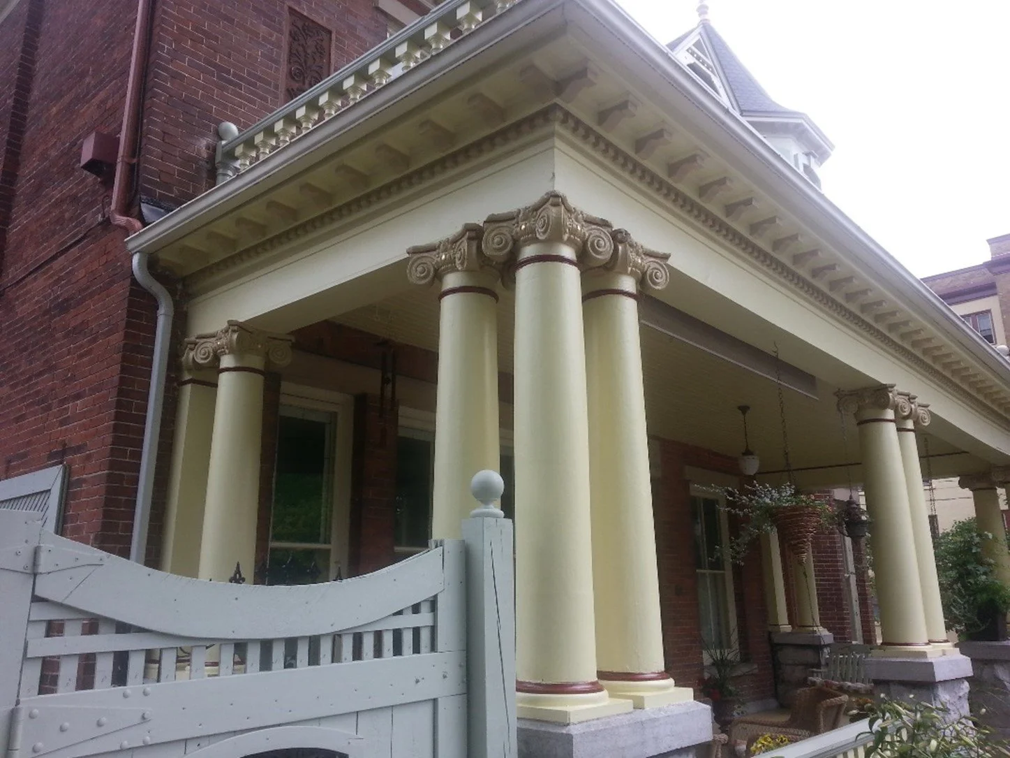 AFTER repainted the pillars, the trim, the soffits, the fence, etc.